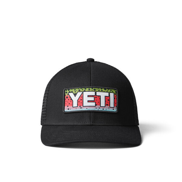YETI Rainbow Trout Logo Badge Trucker Hat、mySite、noshort