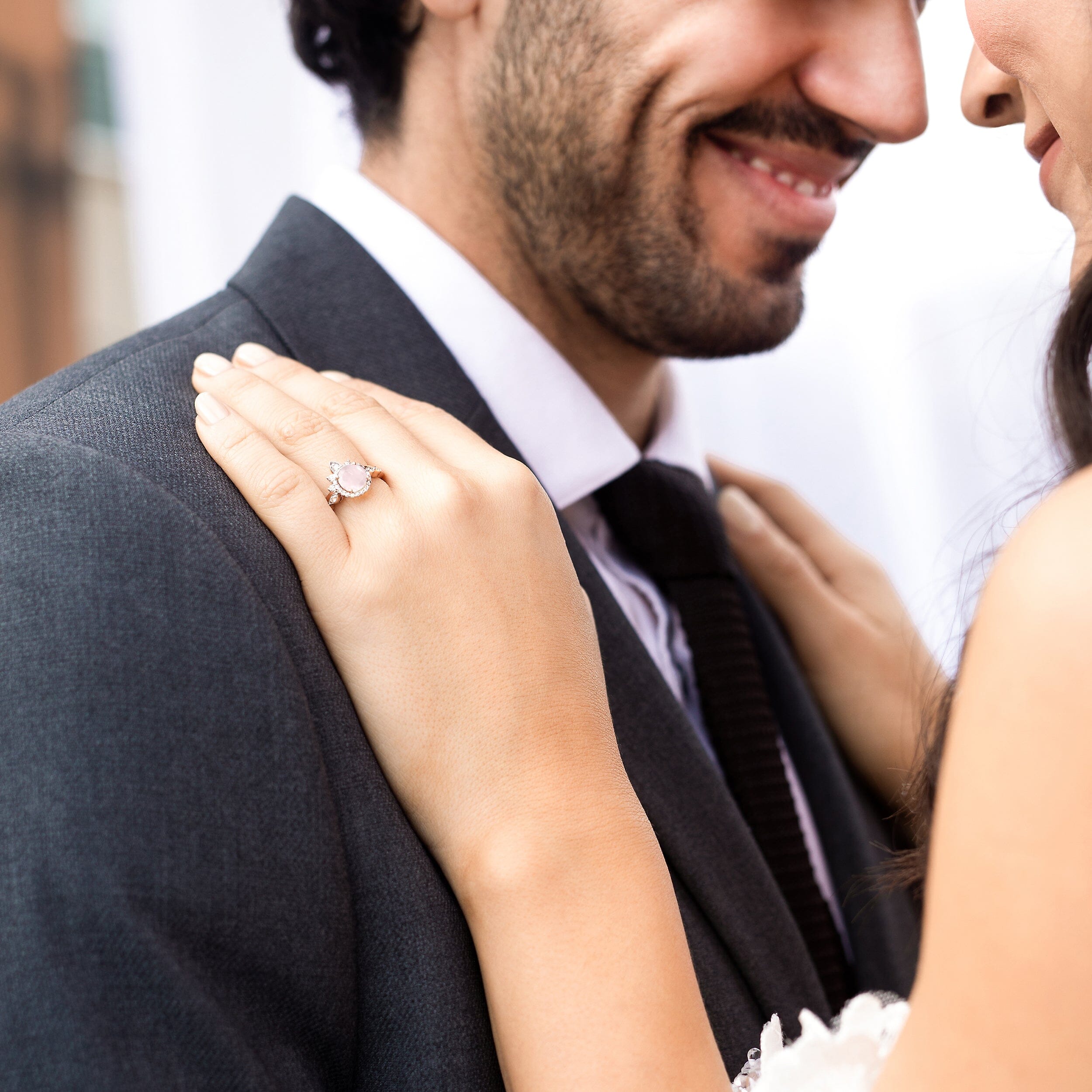 Rose Quartz Lab Diamond Ring - Soulmate、mySite、hinf8tx79