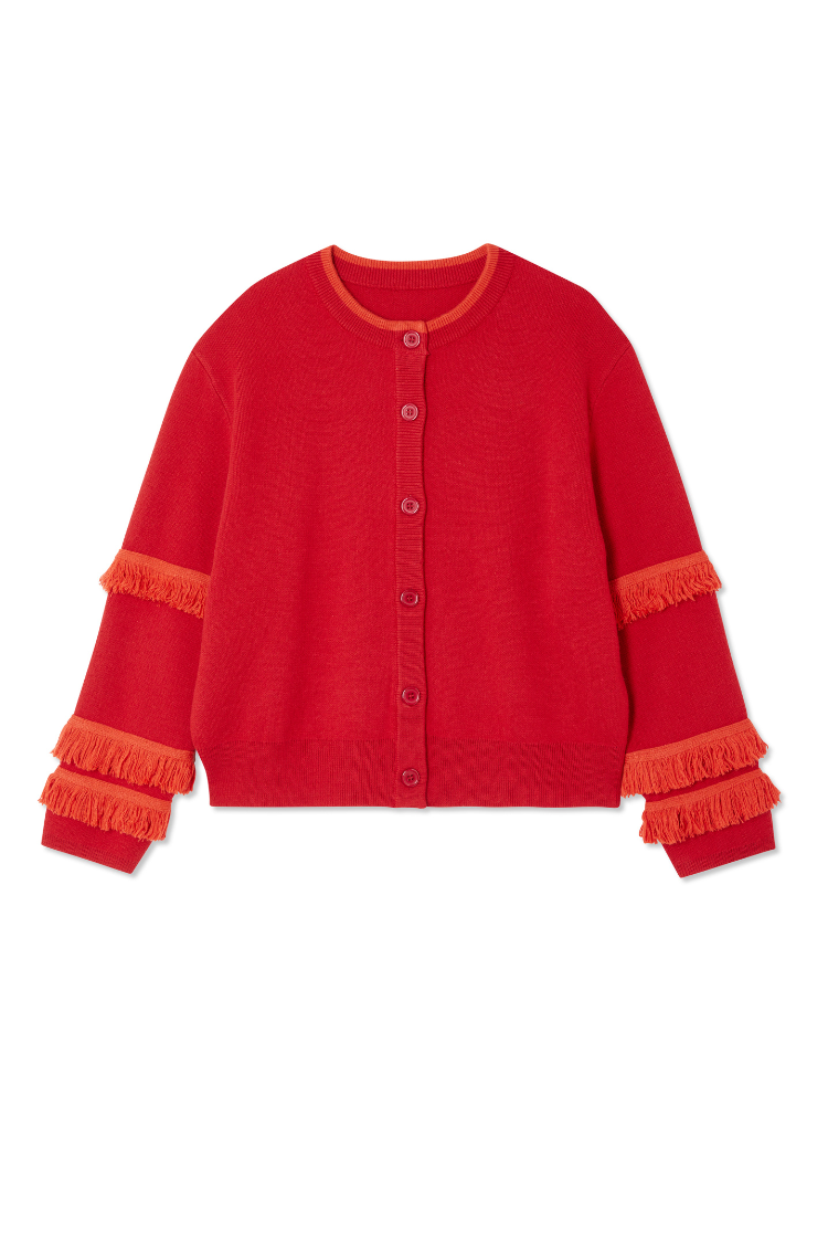Red Fringe Holly Cardigan、mySite、solidvoid