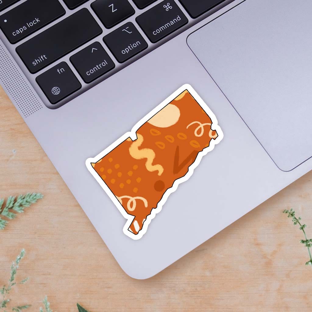  Connecticut Orange Abstract Sticker、mySite、elrpsem3k