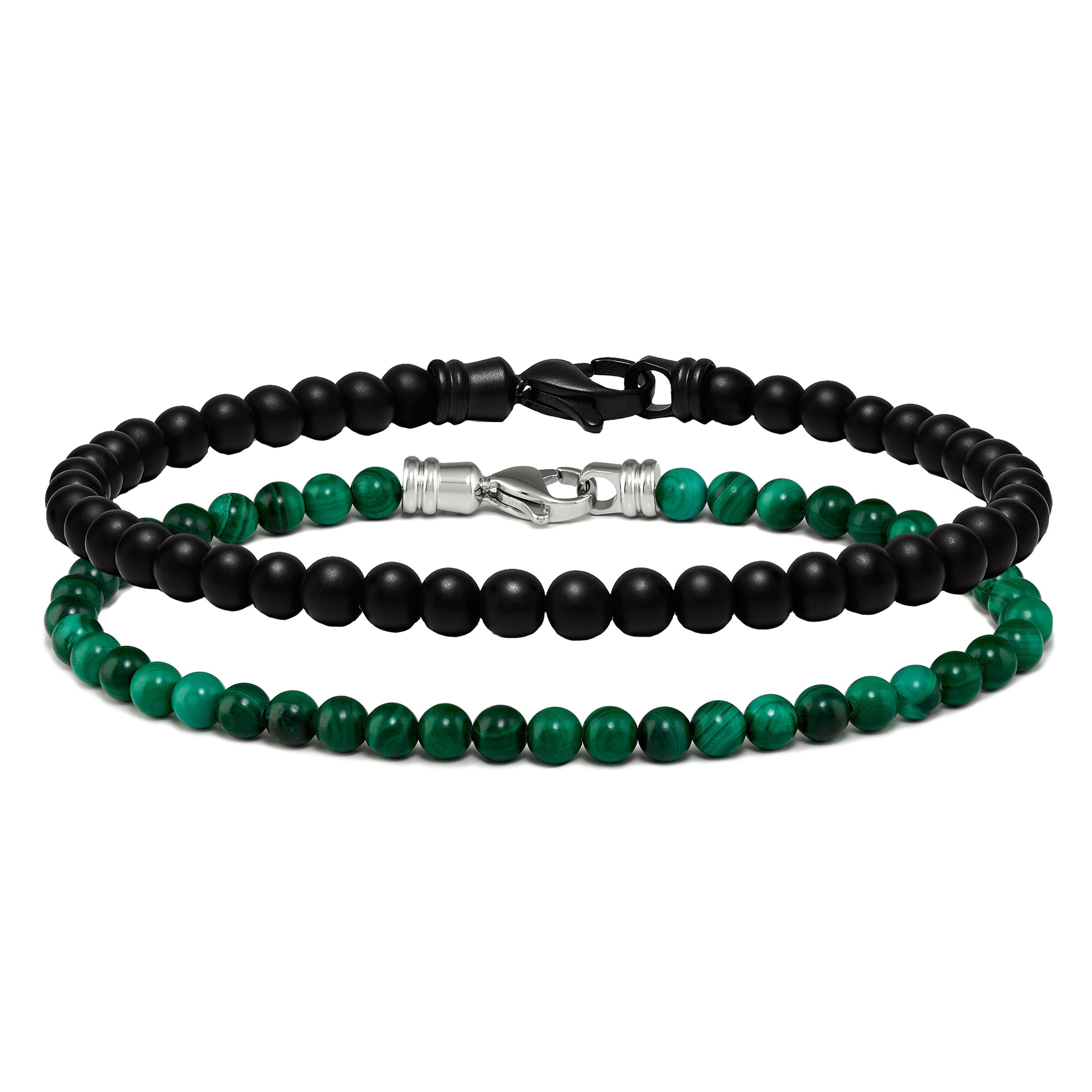 Spiritual Bead Set, 4mm - Malachite & Onyx、mySite、botmansion