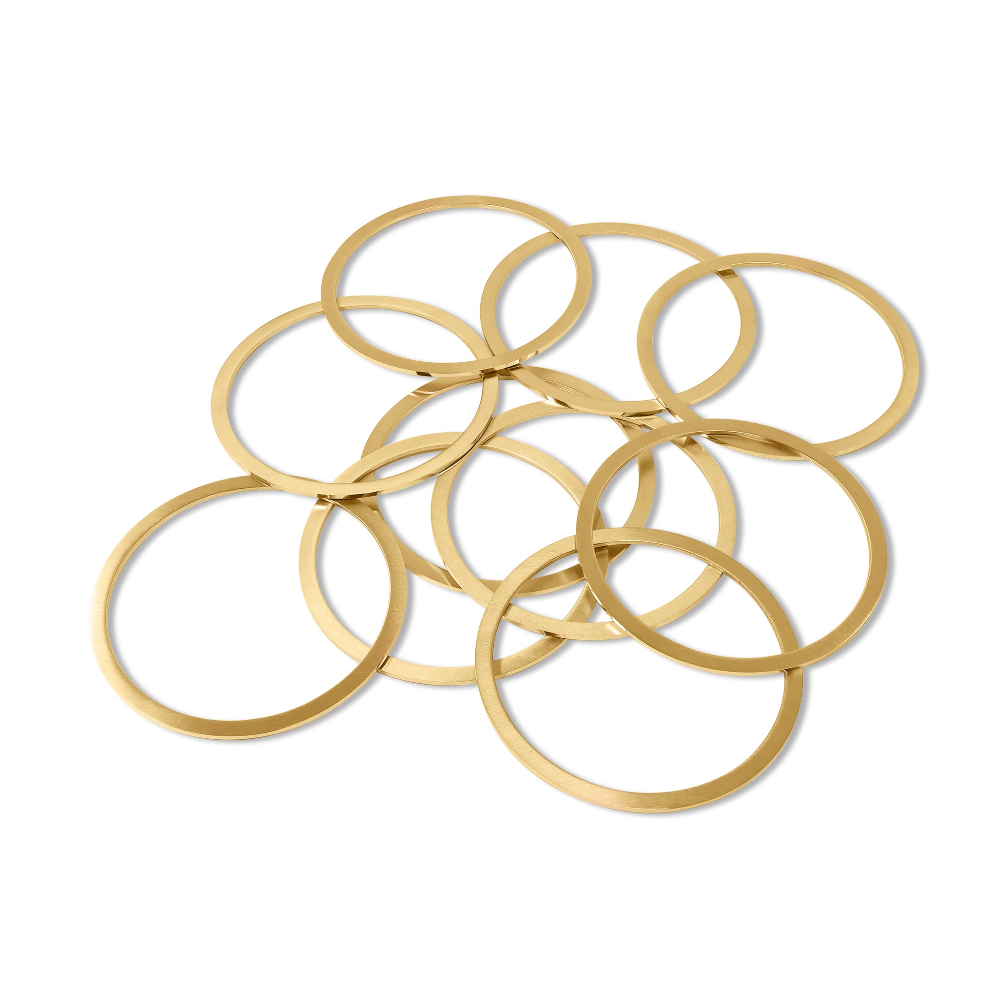 10 Pack - 65mm Stainless Steel 18K Gold PVD Coated Blank Bangle Bracelet / SBB0078、mySite、dreamappss