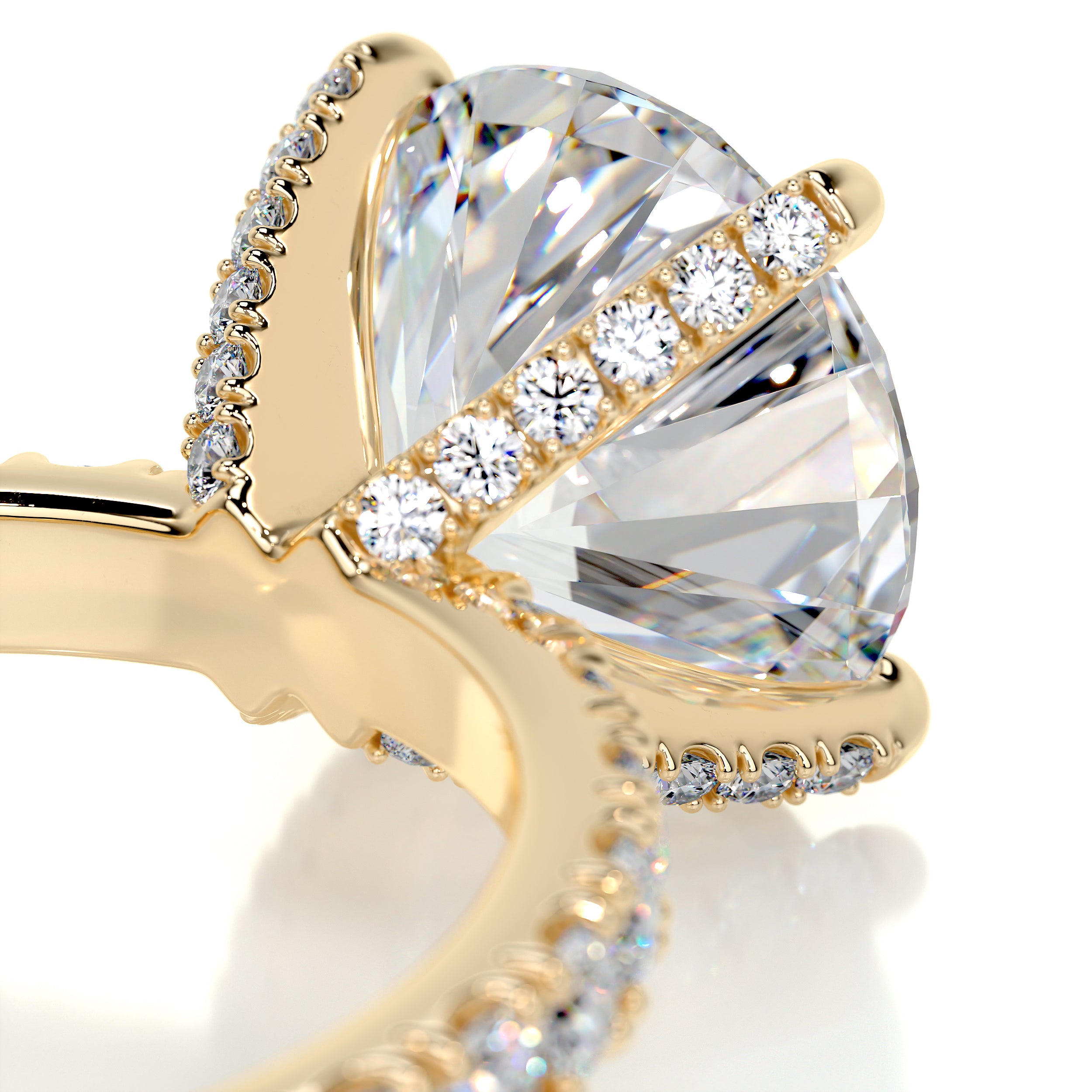 Alison Glow Moissanite & Diamond Ring -18K Yellow Gold、mySite、hinf8tx79