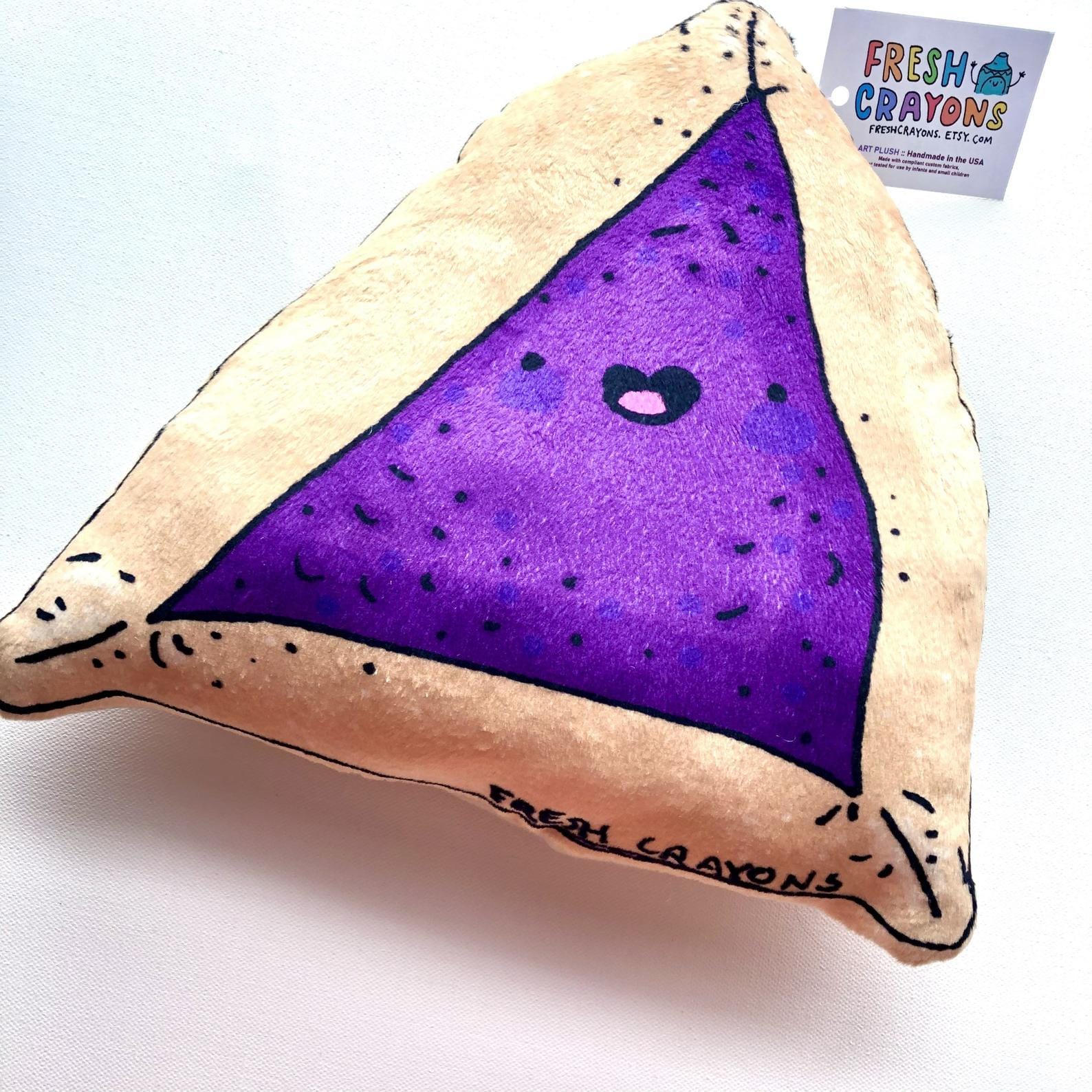 Hamantaschen Plush Pillow by Fresh Crayons、mySite、topwebapps