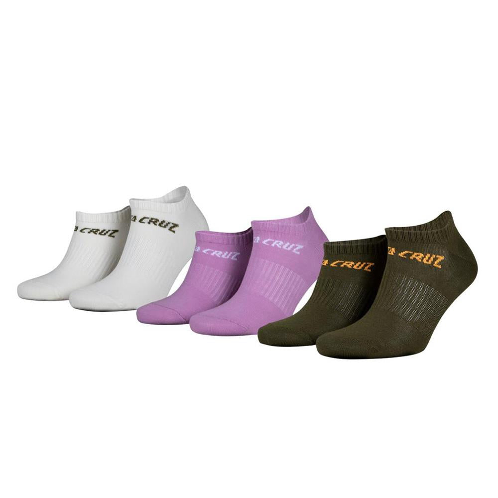  Santa Cruz Womens Strip No Show Socks 3-Pack - Assorted - UK 4-7 Womens、mySite、merchandisen