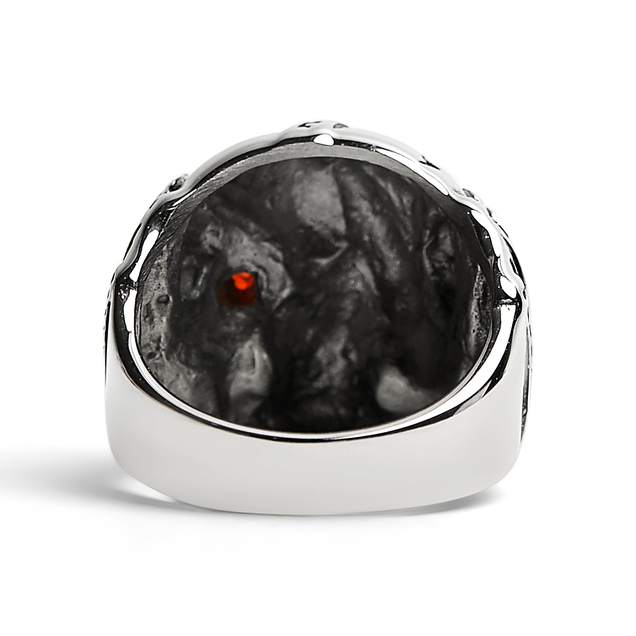 Stainless Steel Skull With Red CZ Eye and Eyepatch Ring / SCR2001、mySite、dreamappss