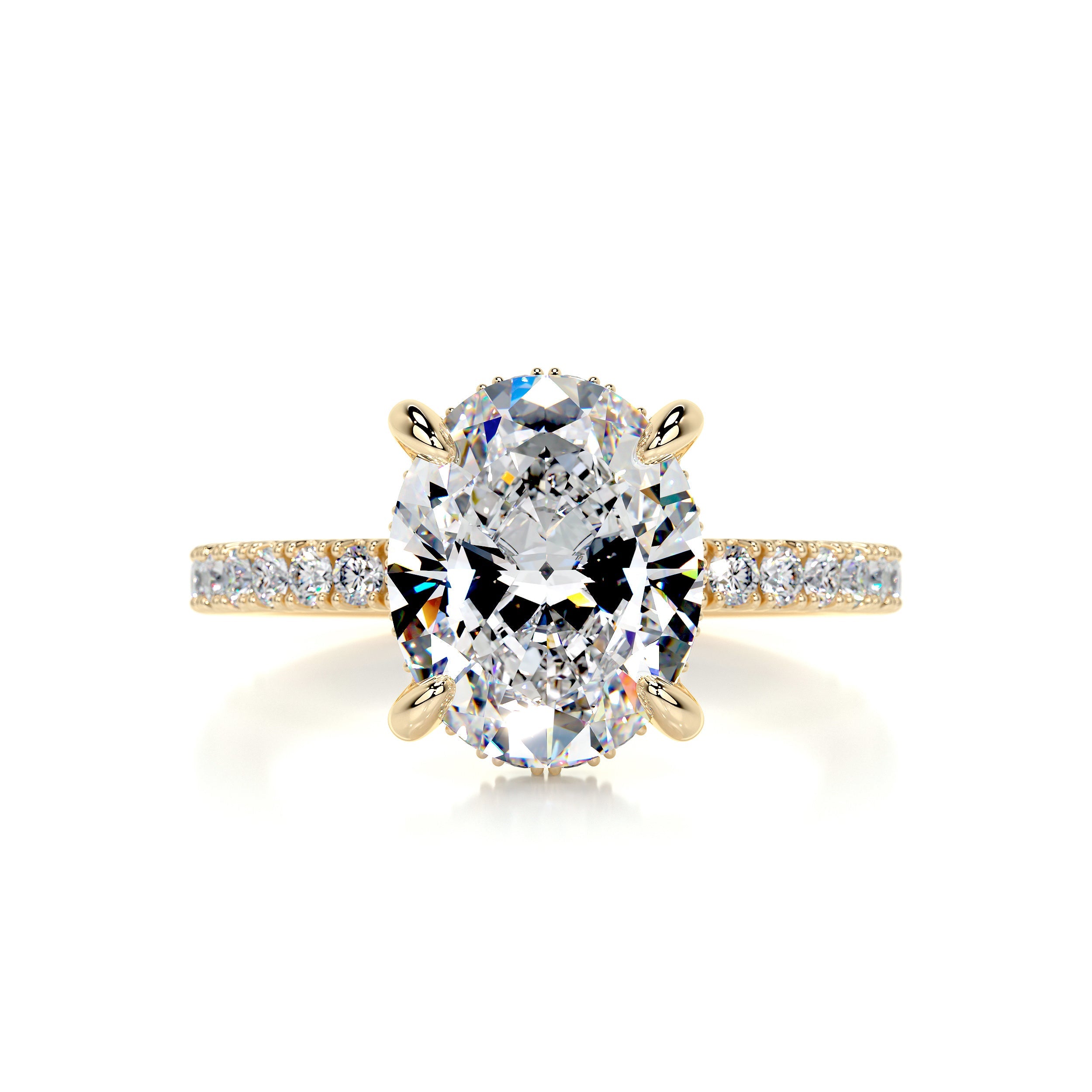 Lucy Moissanite & Diamond Ring -18K Yellow Gold (RTS)、mySite、hinf8tx79
