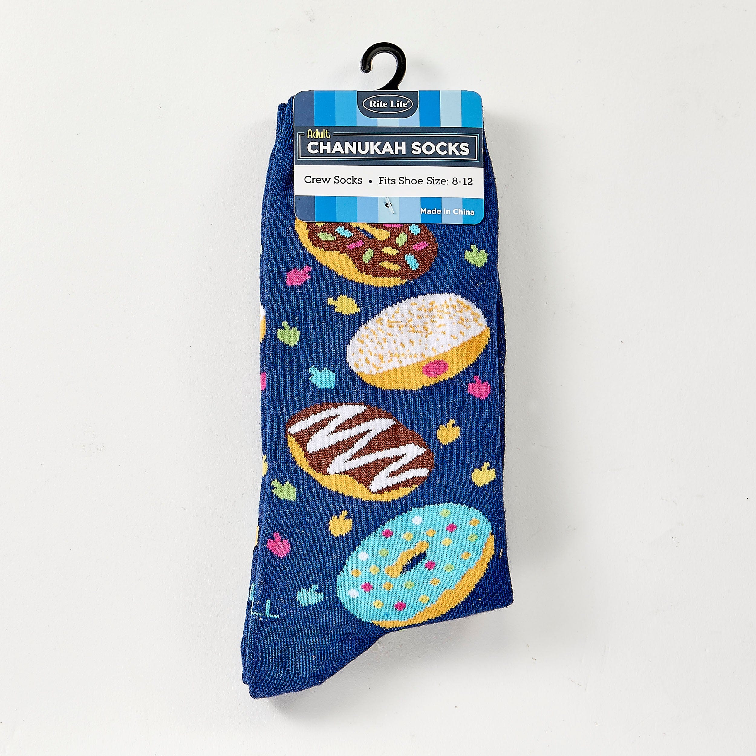 Hanukkah Doughnut Adult Crew Socks、mySite、topwebapps