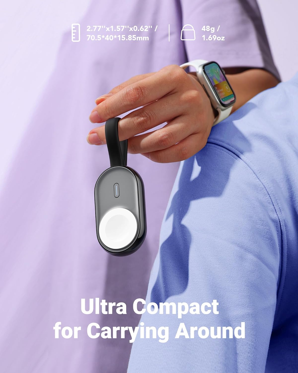 1200mAh with Built in Cable, Super Compact Wireless Charger for Apple Watch、mySite、fannypackpong