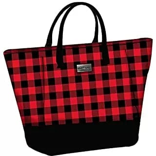Jane Marie Black and Red Cabin Cutie Tote - Stylish and Spacious、mySite、g9winljtr