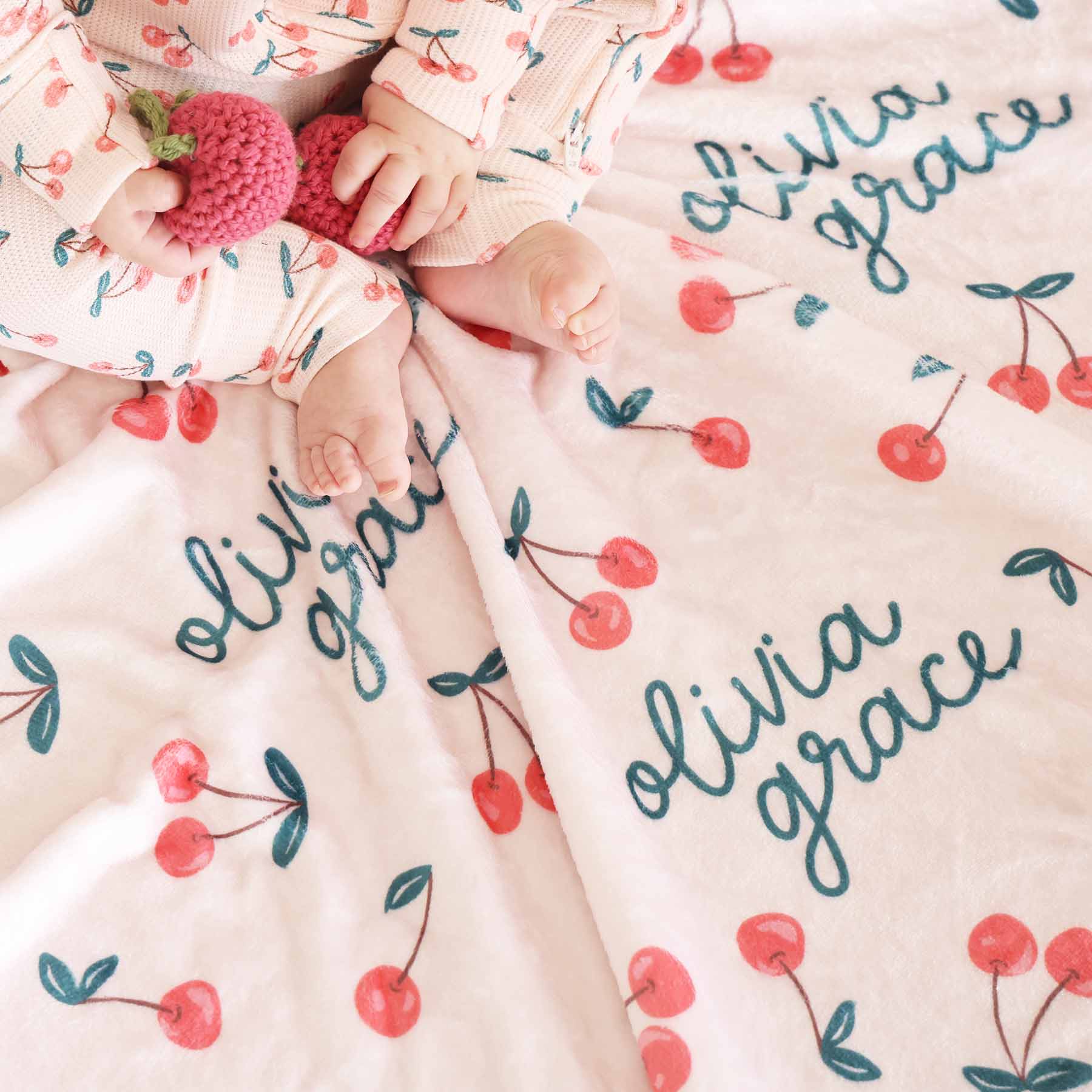  Cherry On Top Personalized Kids Blanket、mySite、layawaytickets