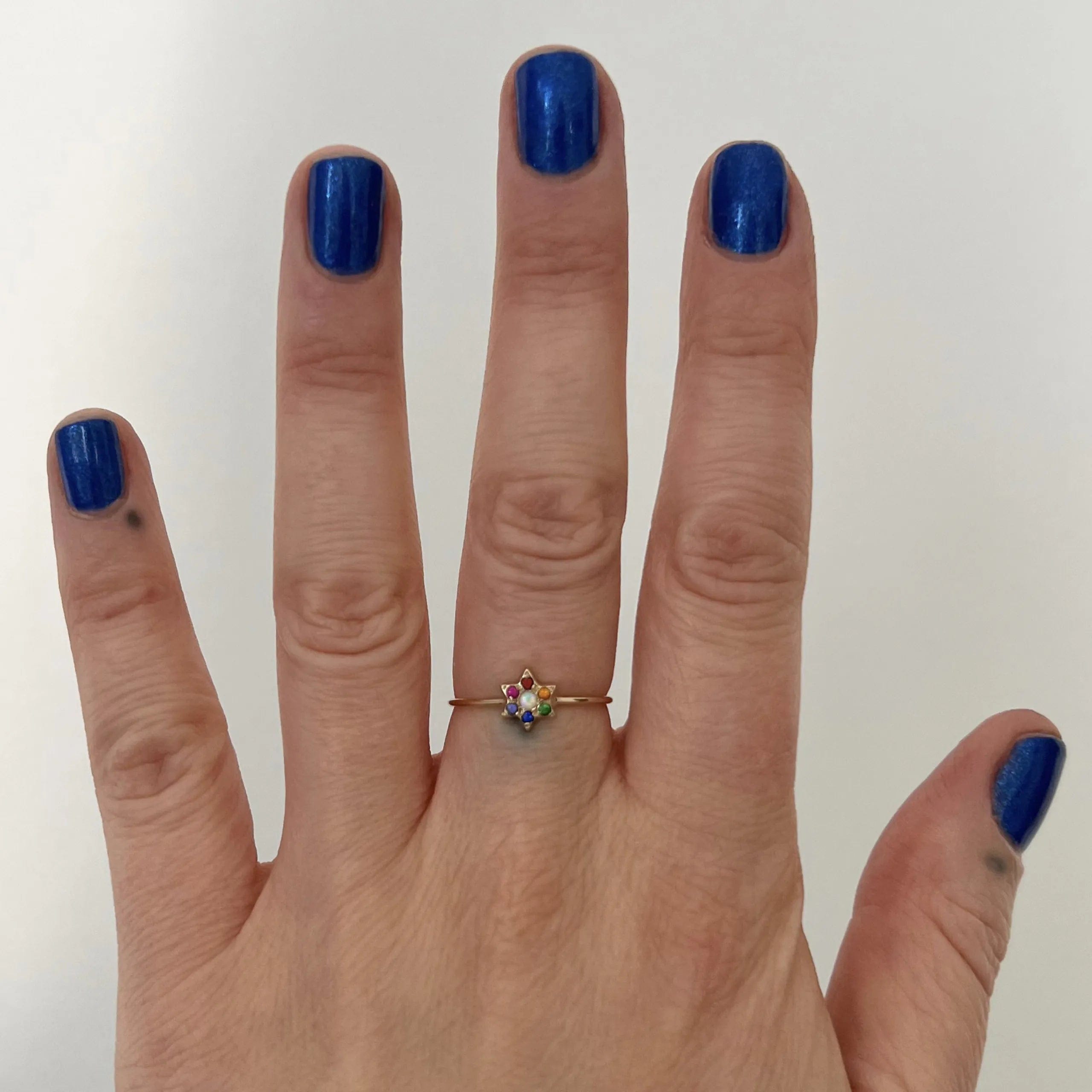 Custom Stones Star of David Ring with Gemstones by Elisa Solomon - 14k Yellow, Rose or White Gold、mySite、topwebapps