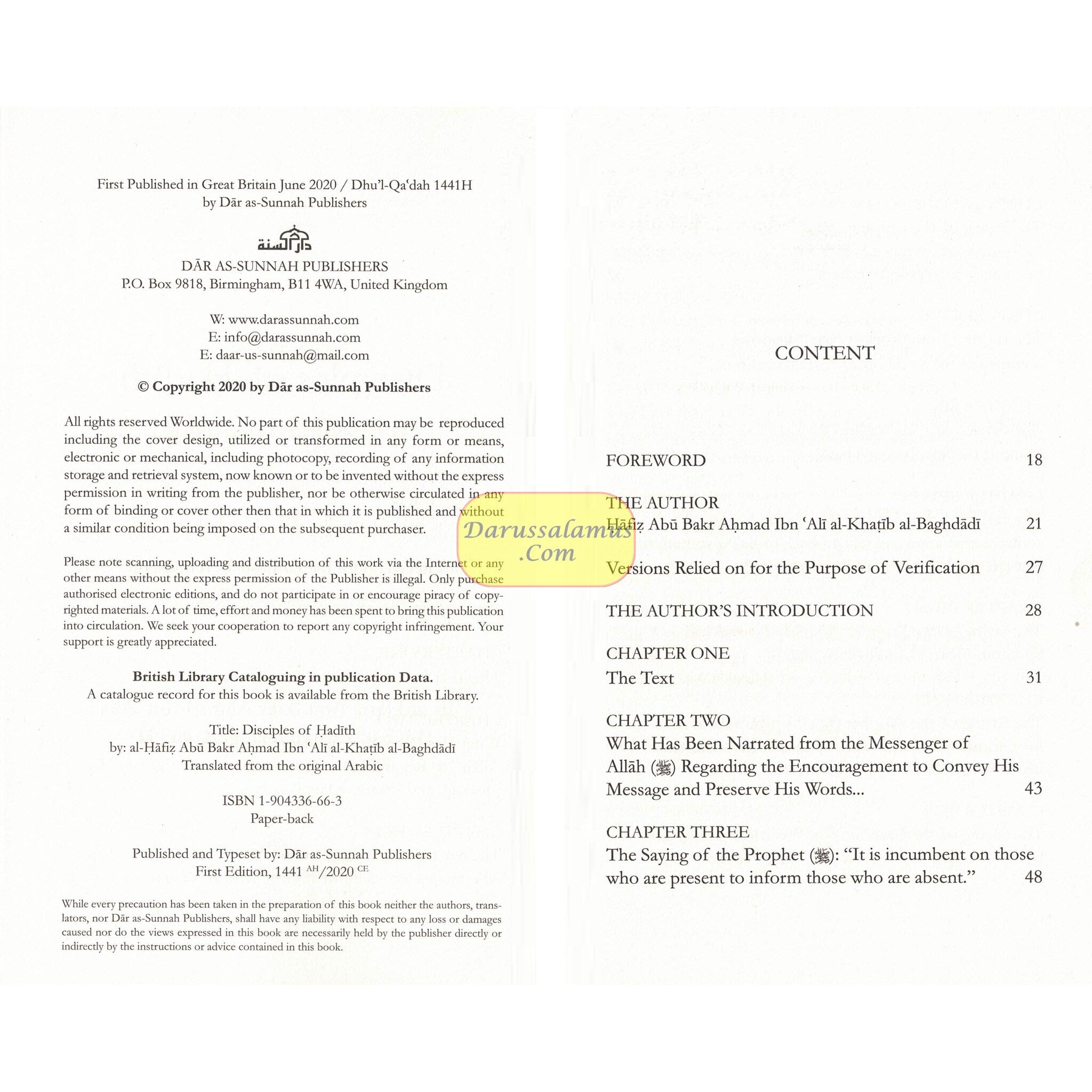 Disciples of Hadith: The Noble Guardians by Imam Al-Khatib al-Baghdadi、mySite、topwebapps