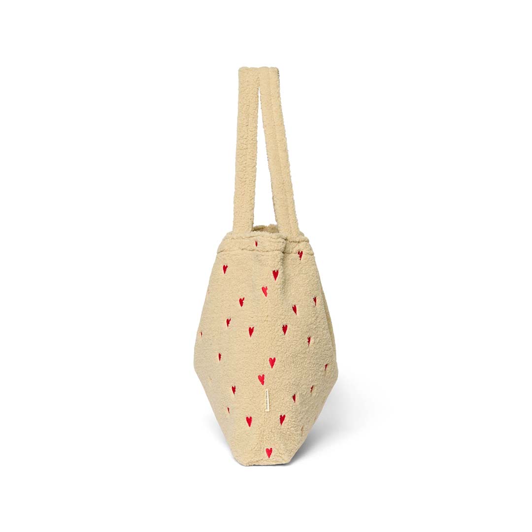  Studio Noos Ecru Teddy Hearts Mom Bag - Ecru、mySite、merchandisen
