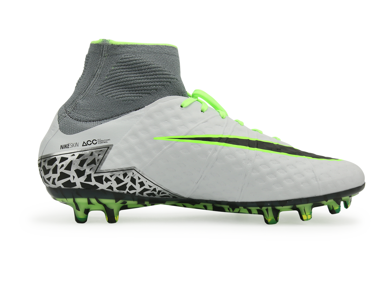 Nike Men's Hypervenom Phantom II FG Pure Platinum/Black/Ghost Green、mySite、noshort