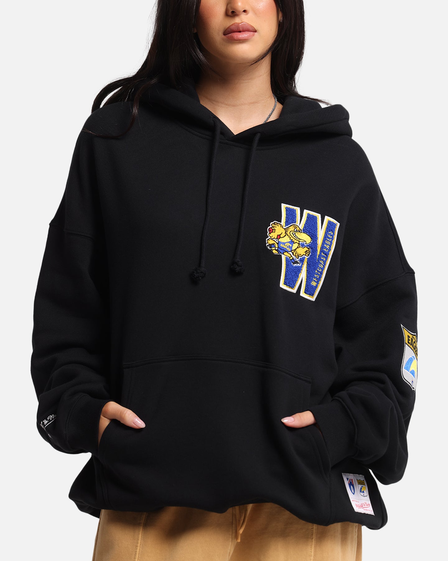 Mitchell & Ness West Coast Eagles Team Hoodie Solid Black、mySite、zt4zffjzw