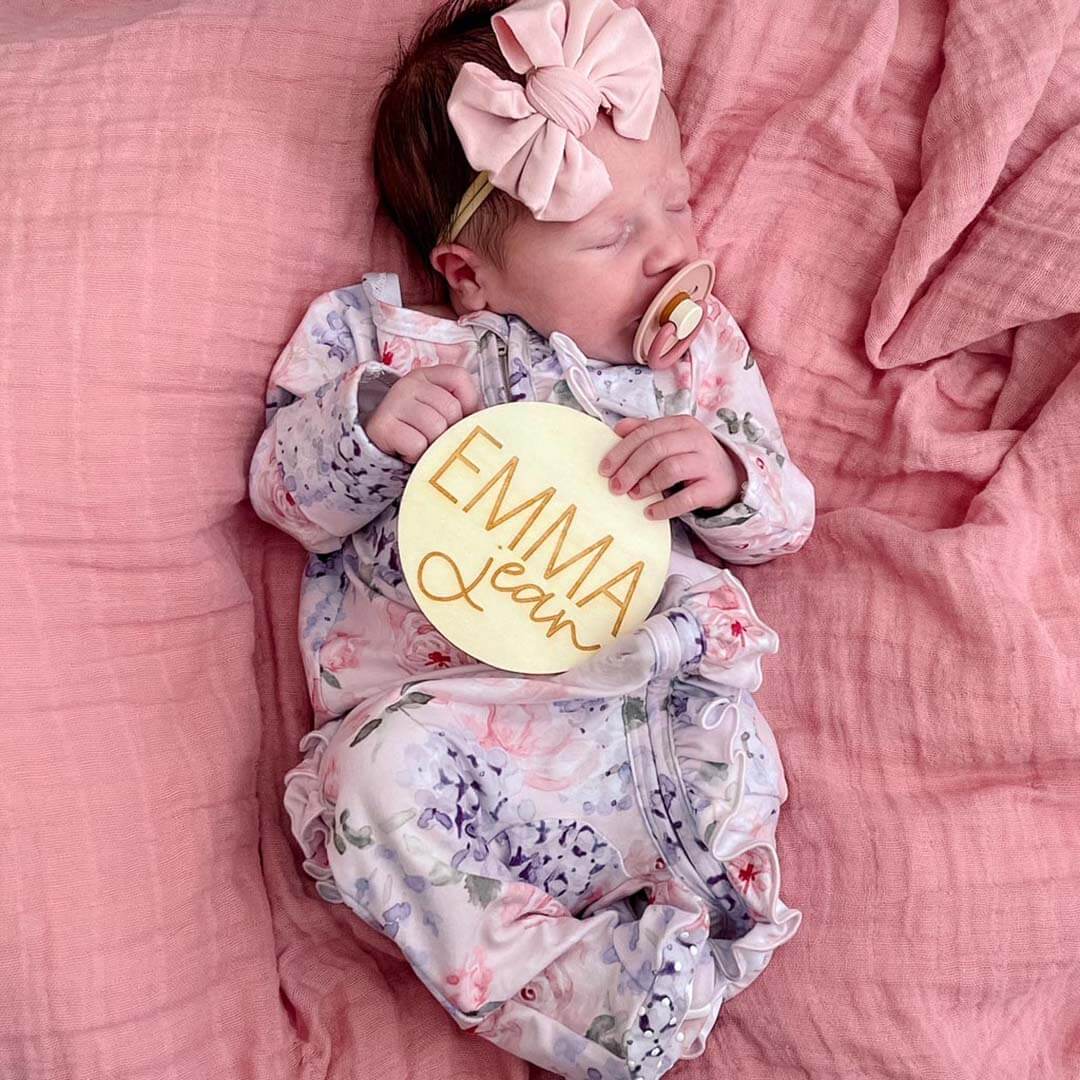  Henlee's Hydrangea Zipper Ruffle Footie、mySite、layawaytickets