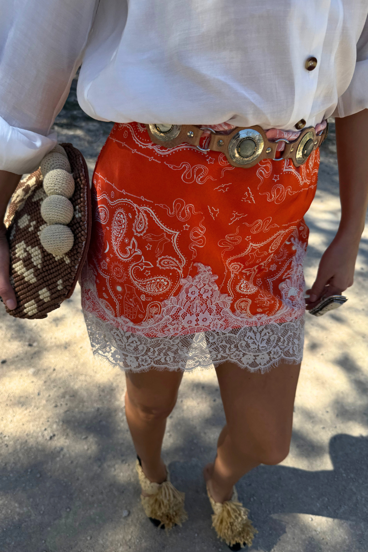 Red Bandana Lace Maeva Skirt、mySite、solidvoid