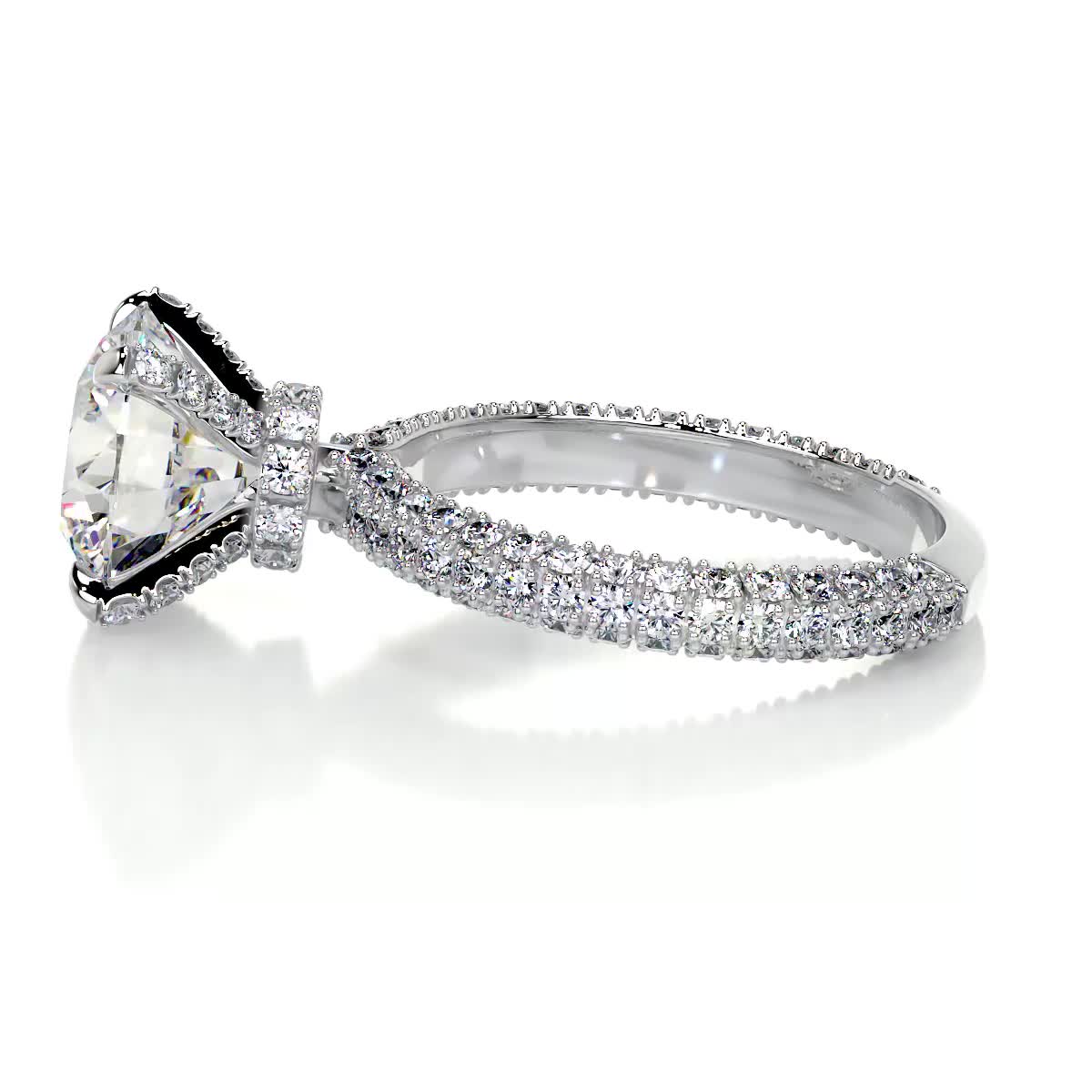Milly Moissanite & Diamond Ring -18K White Gold、mySite、hinf8tx79