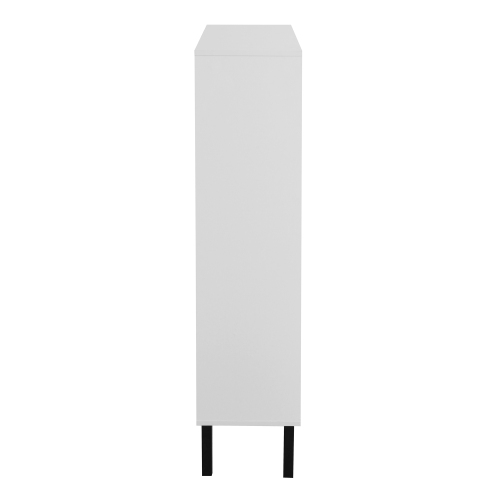 Wooden Shoe Cabinet for Entryway, White Shoe Storage Cabinet with 3 Flip Doors 20.94x9.45x43.11 inch、、casual