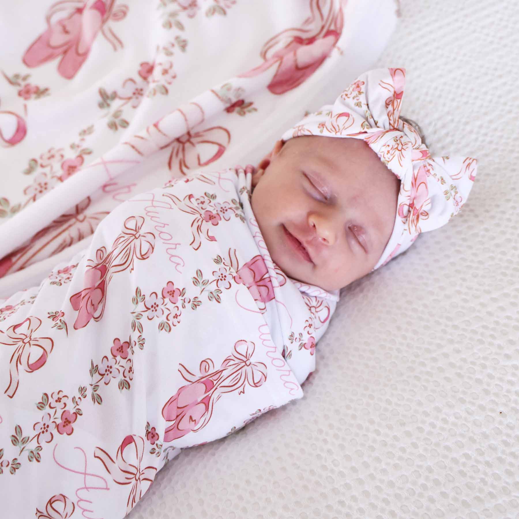  Ballet Blossoms Personalized Swaddle Blanket、mySite、layawaytickets