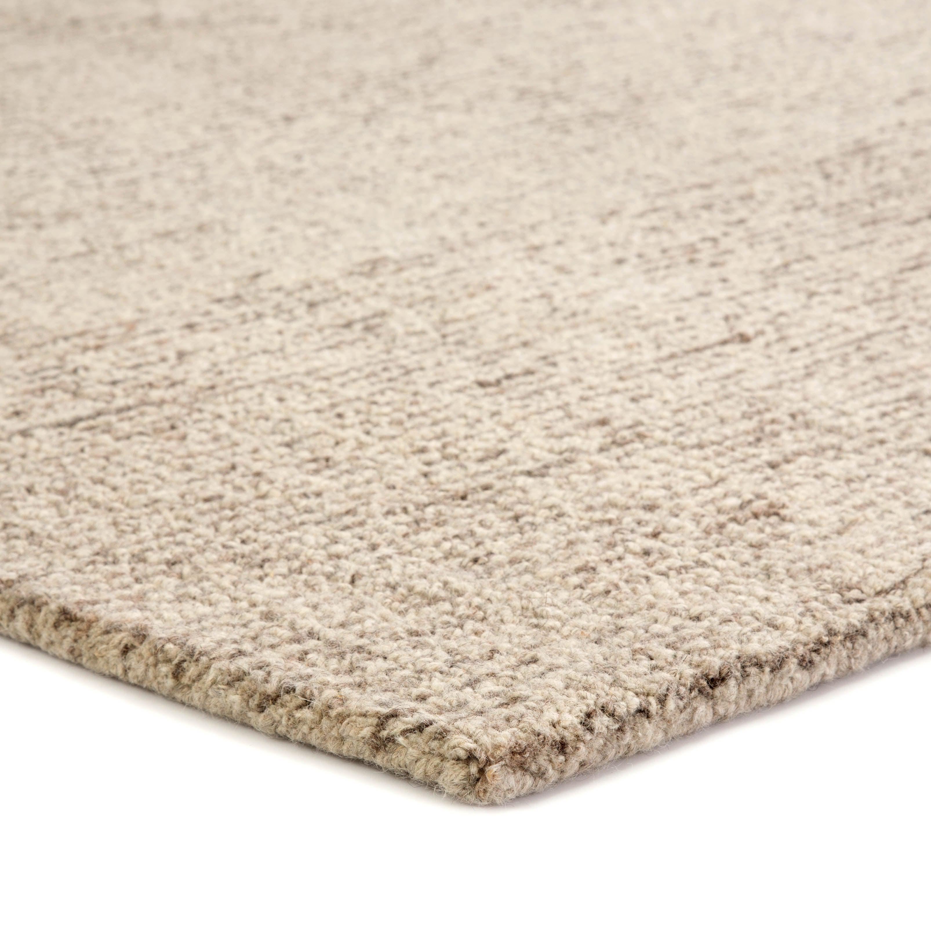 Oland Handmade Solid White Brown Area Rug、mySite、gigharbornorthrealestate
