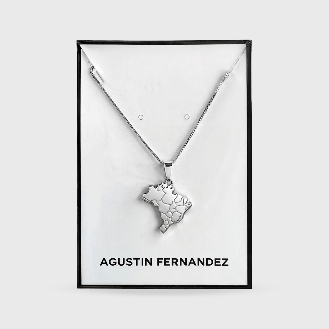 COLAR ESTADOS Banhado em R贸dio Branco tecnologia antial茅rgica n铆quel free garantia、mySite、camillekostekn