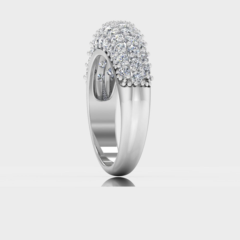 3-Row Pave Moissanite Engagement Ring、mySite、hinf8tx79