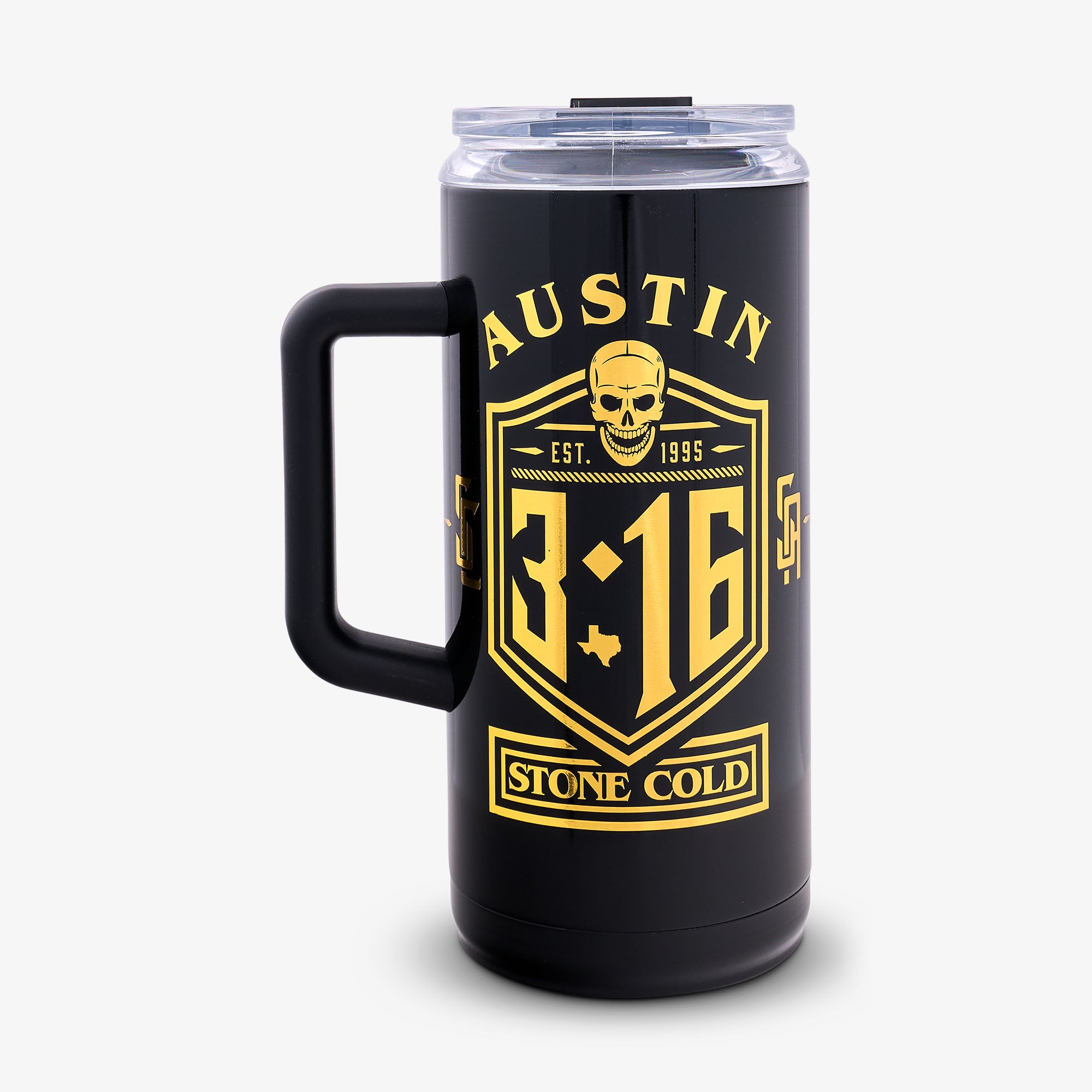 WWE “Stone Cold” Steve Austin Smoking Skull 1L Beer Mug、mySite、noshort