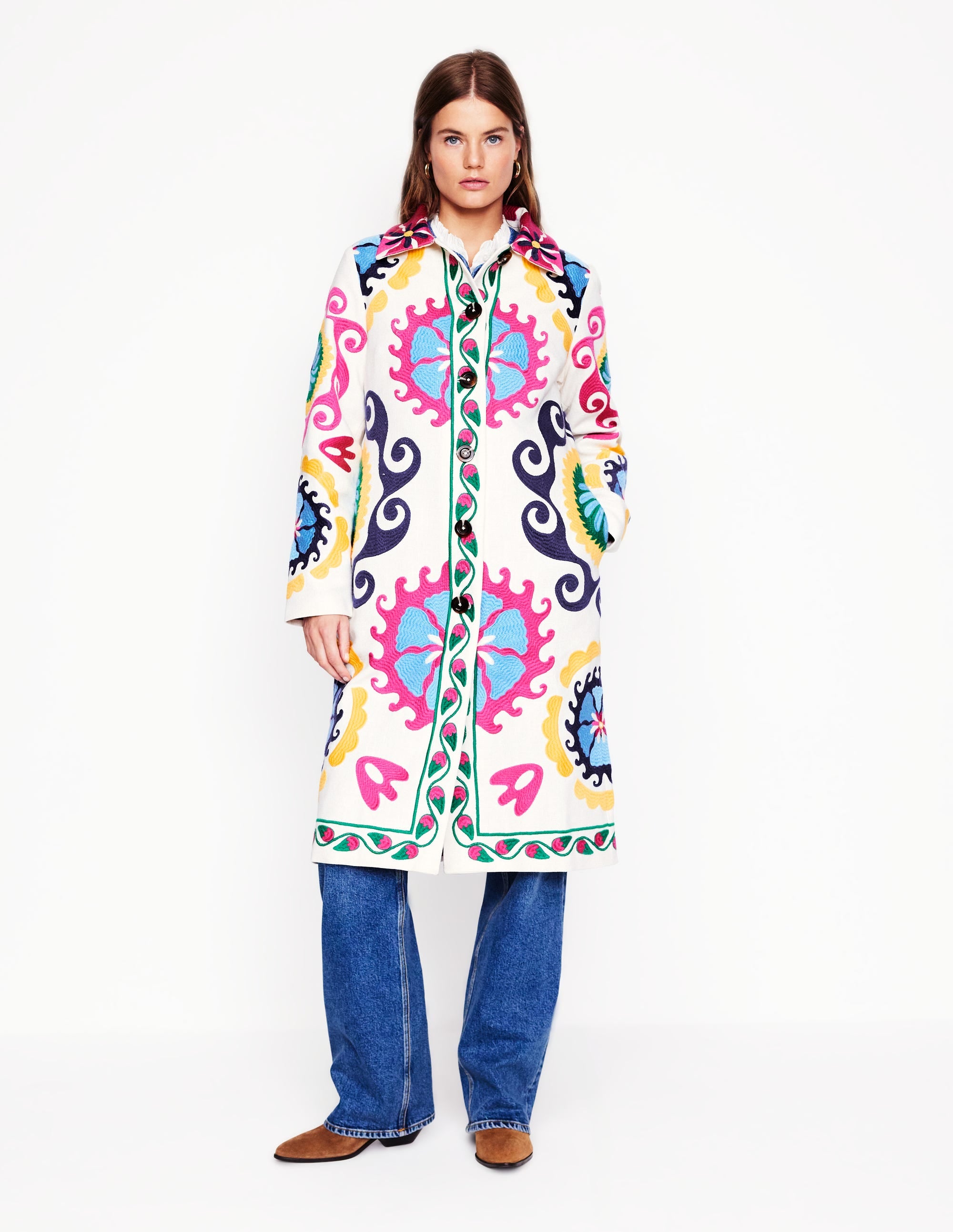  Embroidered Souvenir Coat-Multi, Ornamental Wave、mySite、ashleygrahame