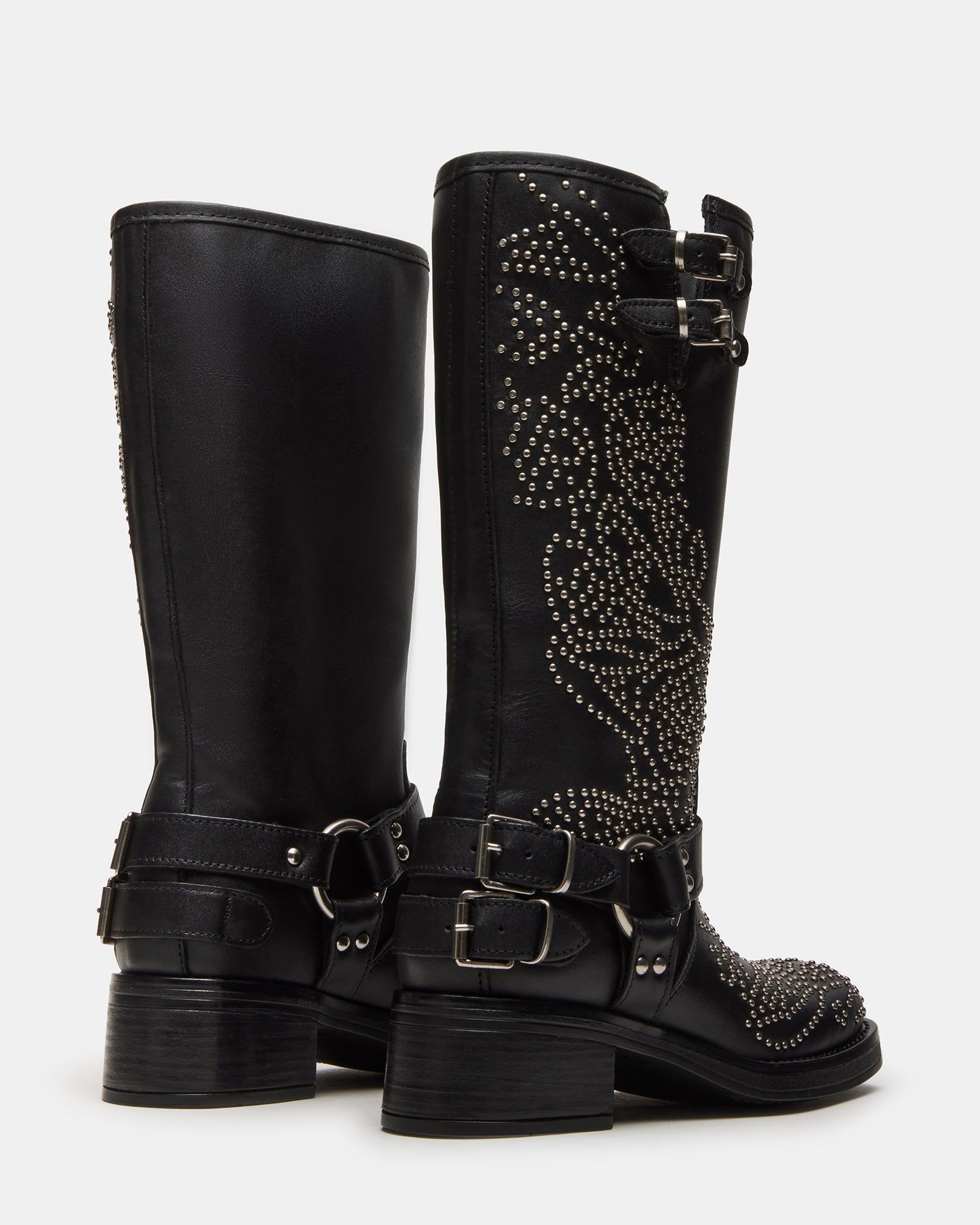 ASTOR BLACK LEATHER STUDS、mySite、gtrtttuynbv