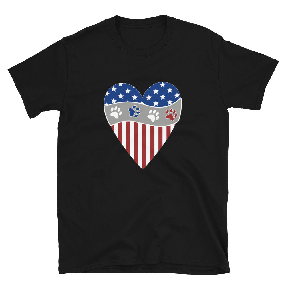 Patriotic Heart T-Shirt、mySite、camillekostekn