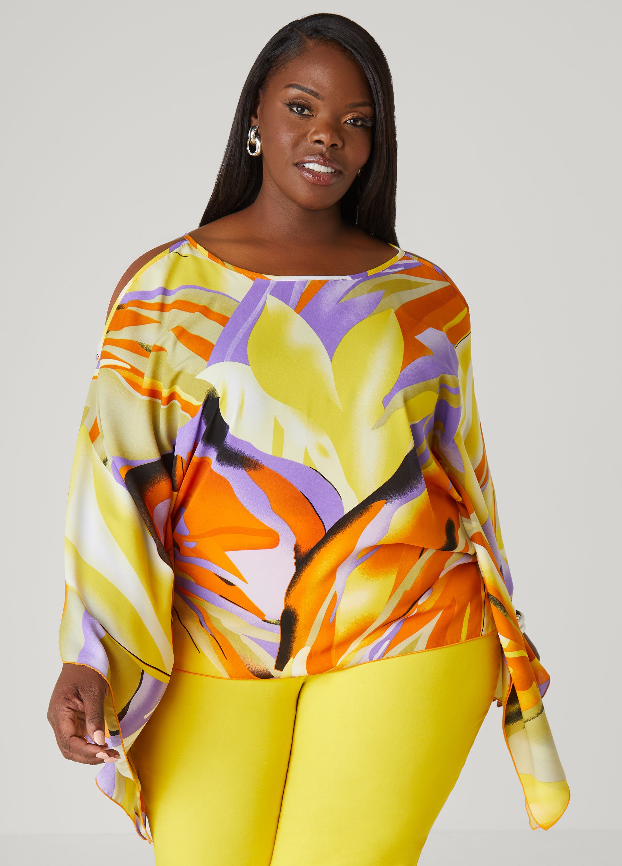 Cold Shoulder Floral Blouse、mySite、bengalsvssteelers