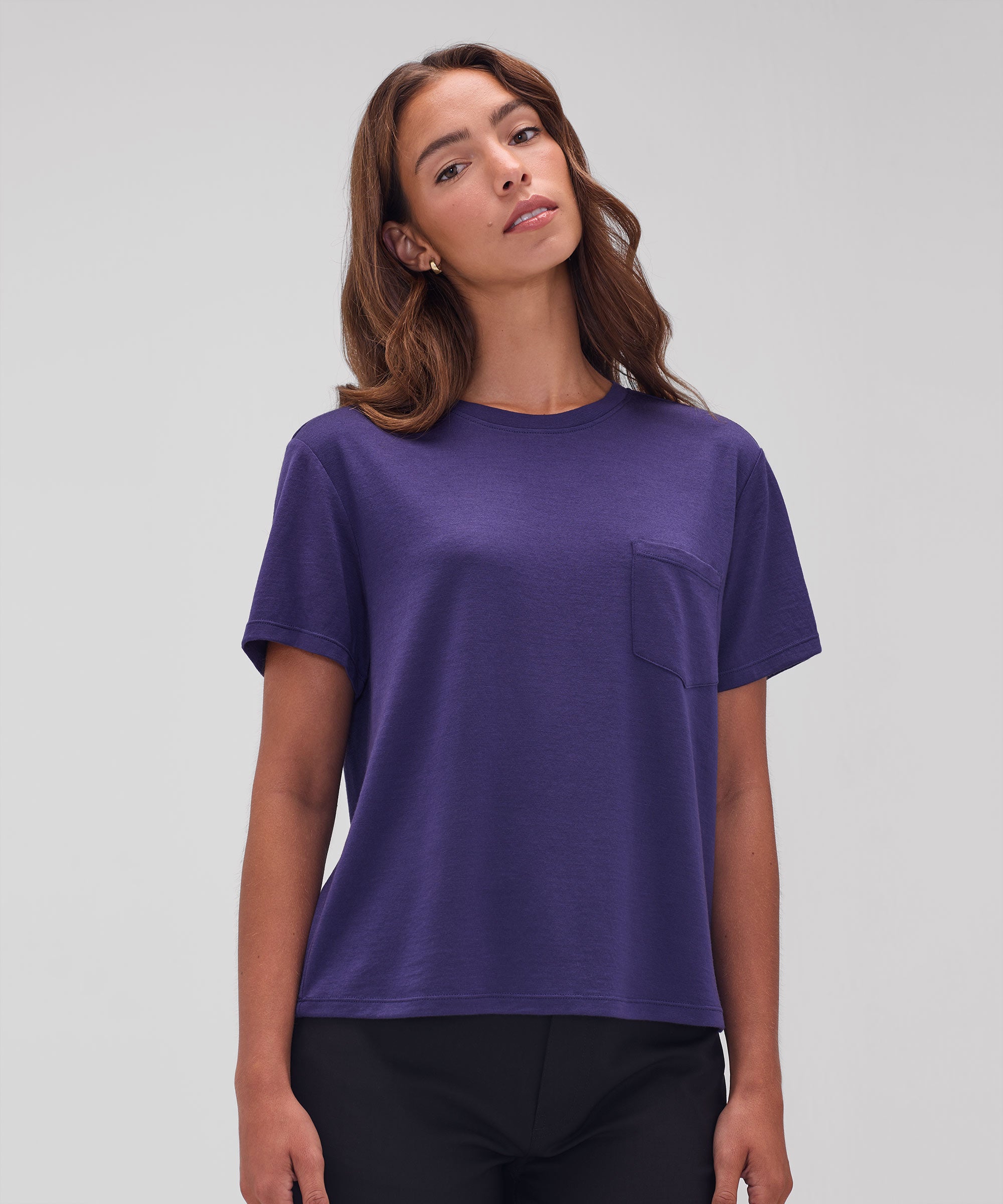Women's Merino Boxy Pocket Tee、mySite、noshort