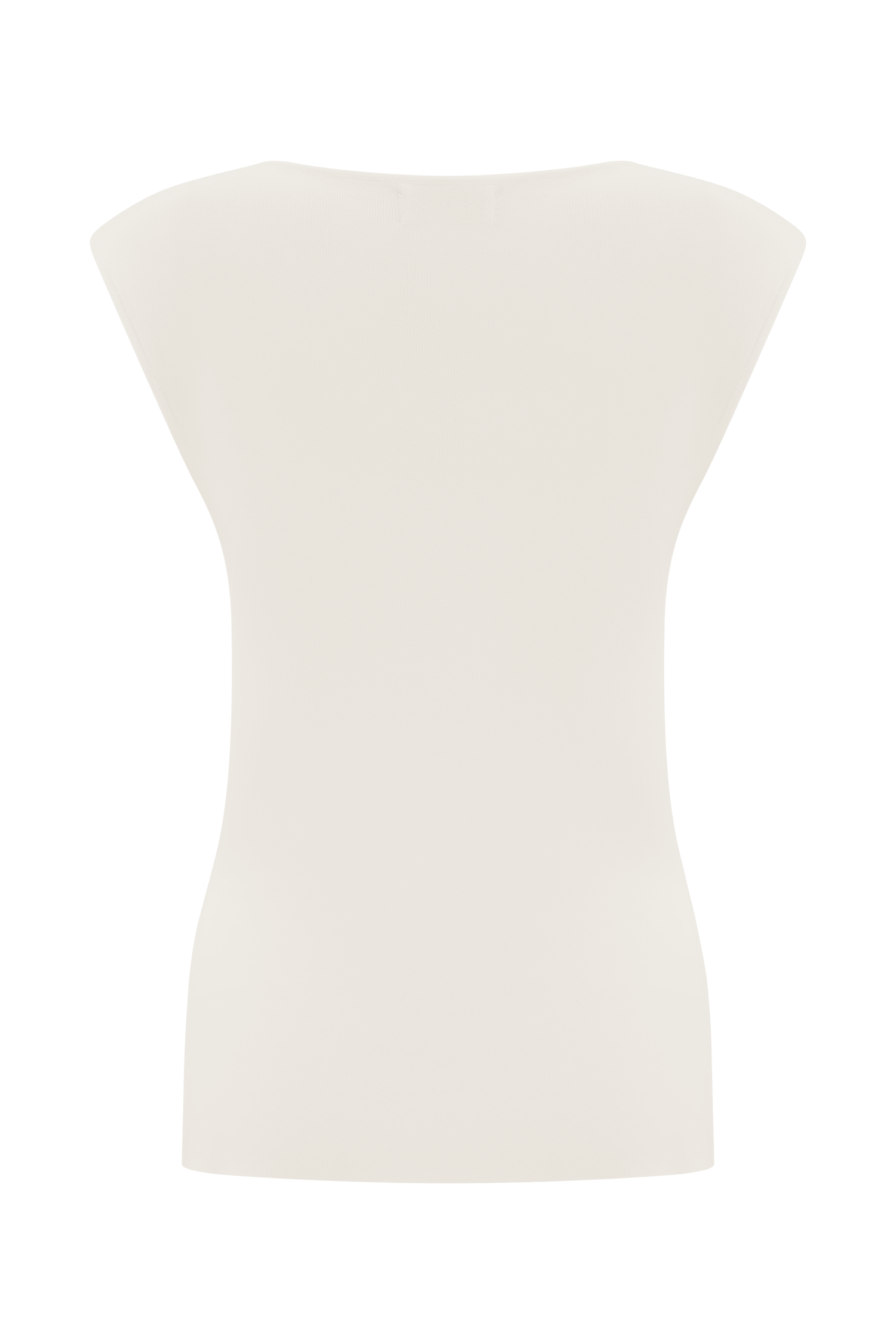 Francisca Cowl Neck Knit Top - White、mySite、solidvoid