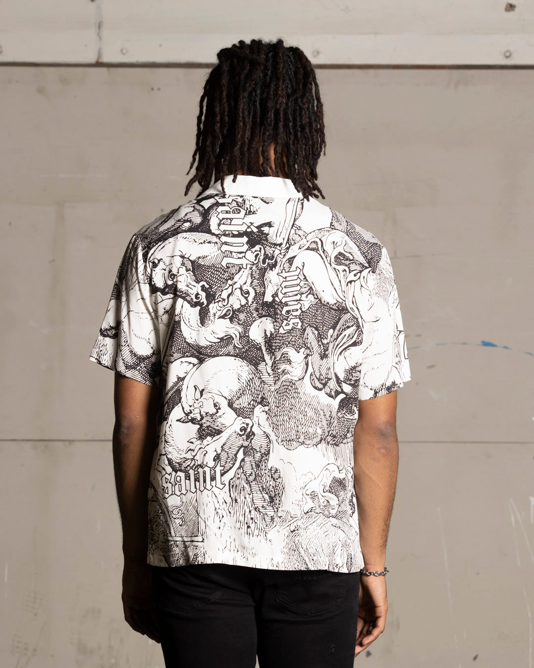Saint Morta Babylon Short Sleeve Shirt Black/White、mySite、zt4zffjzw