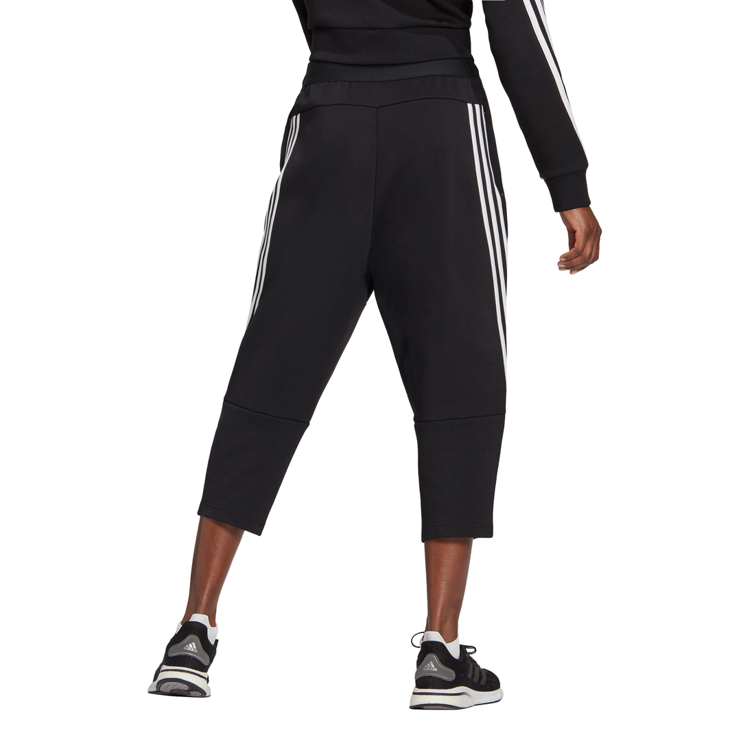 adidas Sportswear Z.N.E Wrapped 3 Stripe 7/8 Pants (Black/White)