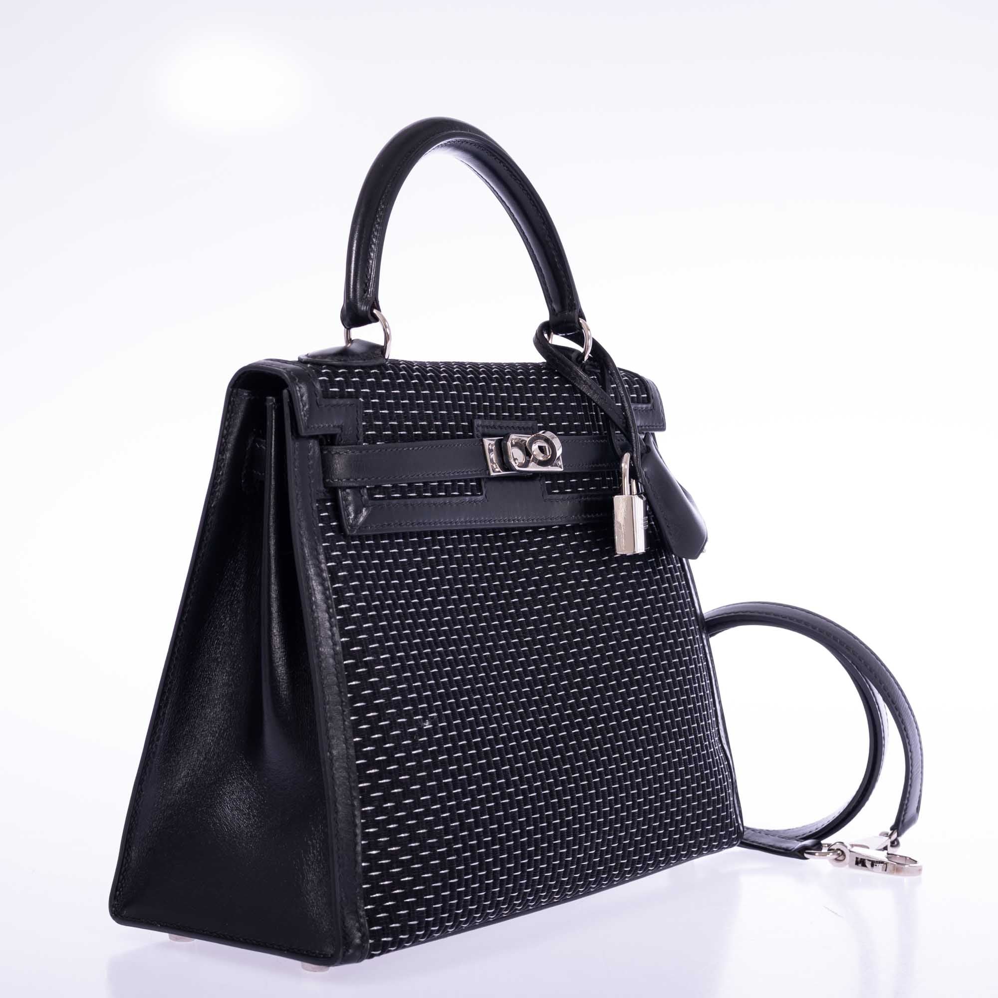 Hermès Kelly 25 Sellier Silver and Noir Crinoline Box Leather Palladium Hardware、mySite、garminoutage.com