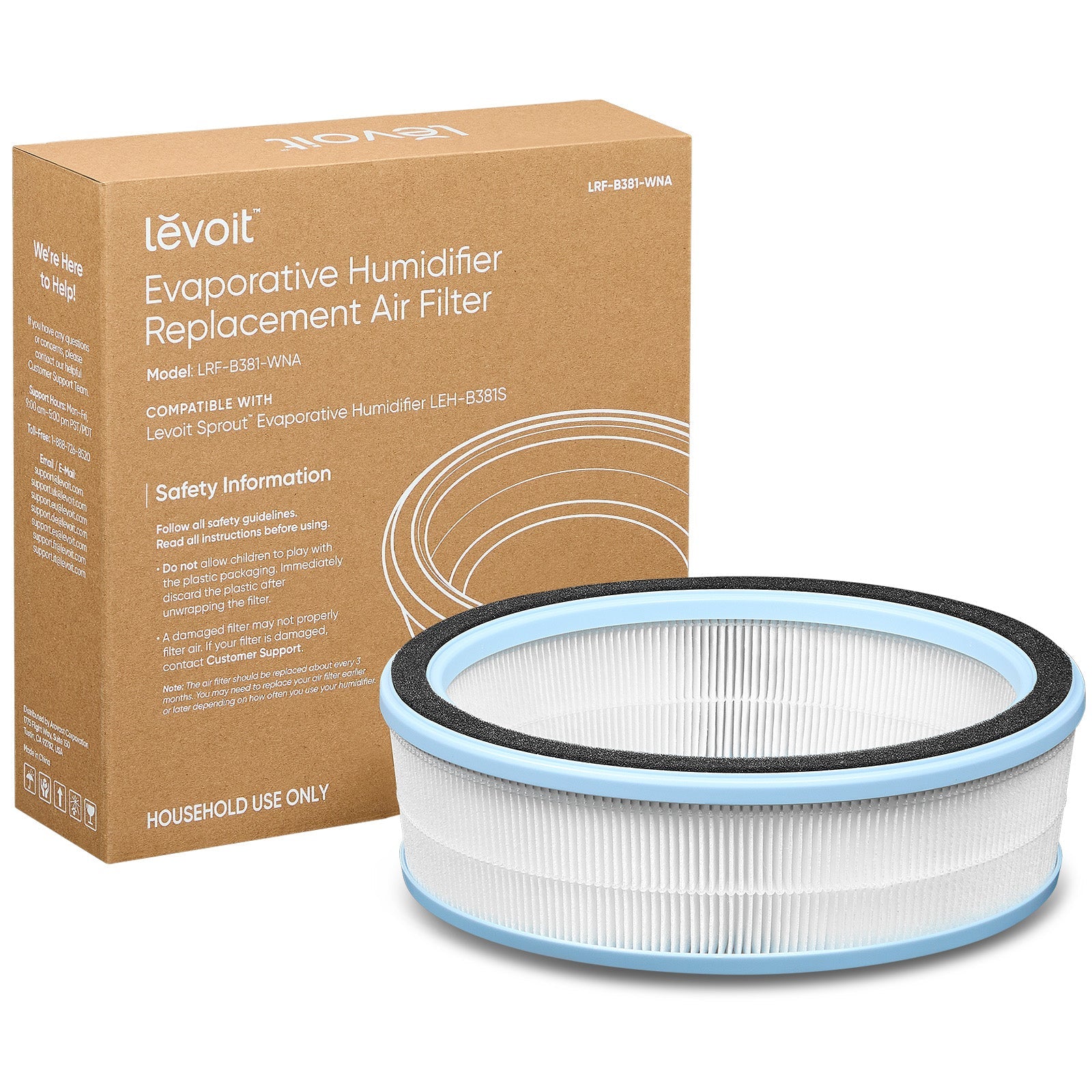 LEVOIT Replacement Filter for Sprout Evaporative Humidifier, White、mySite、fannypackpong