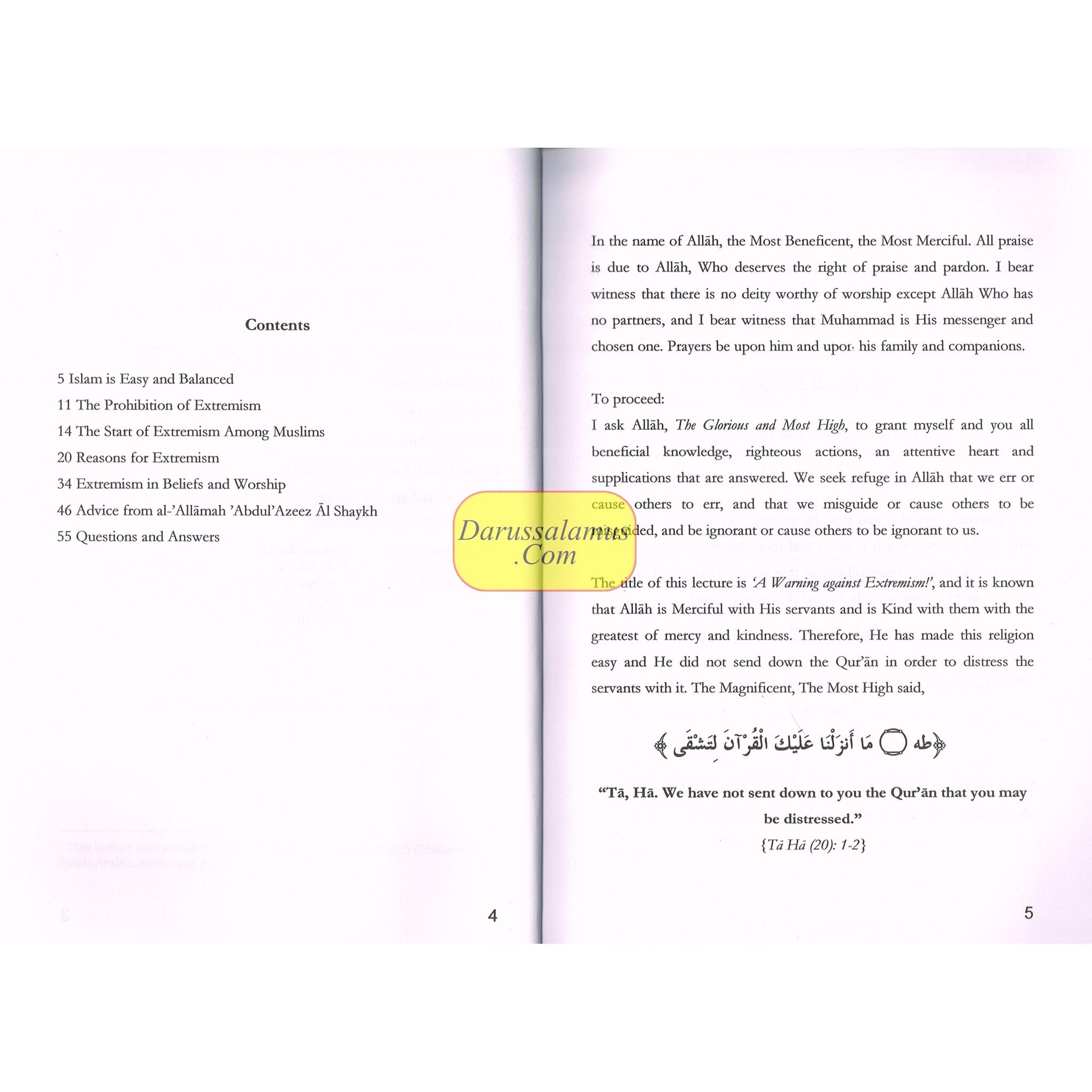 A Warning Against Extremism By Shaykh Saalih Aal Ush-Shaykh、mySite、topwebapps