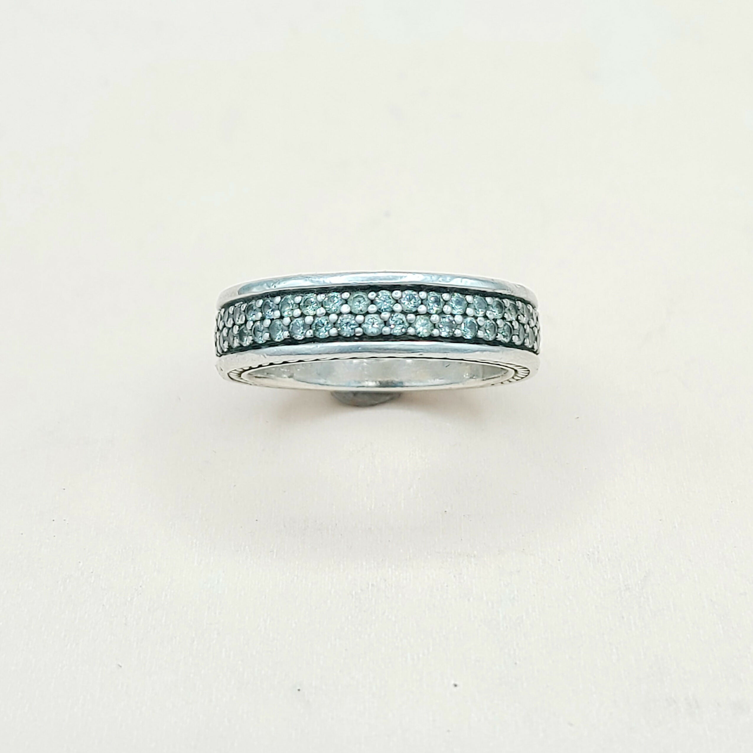 David Yurman Steamline Gray Sapphire Two Row Band Ring、mySite、hinf8tx79
