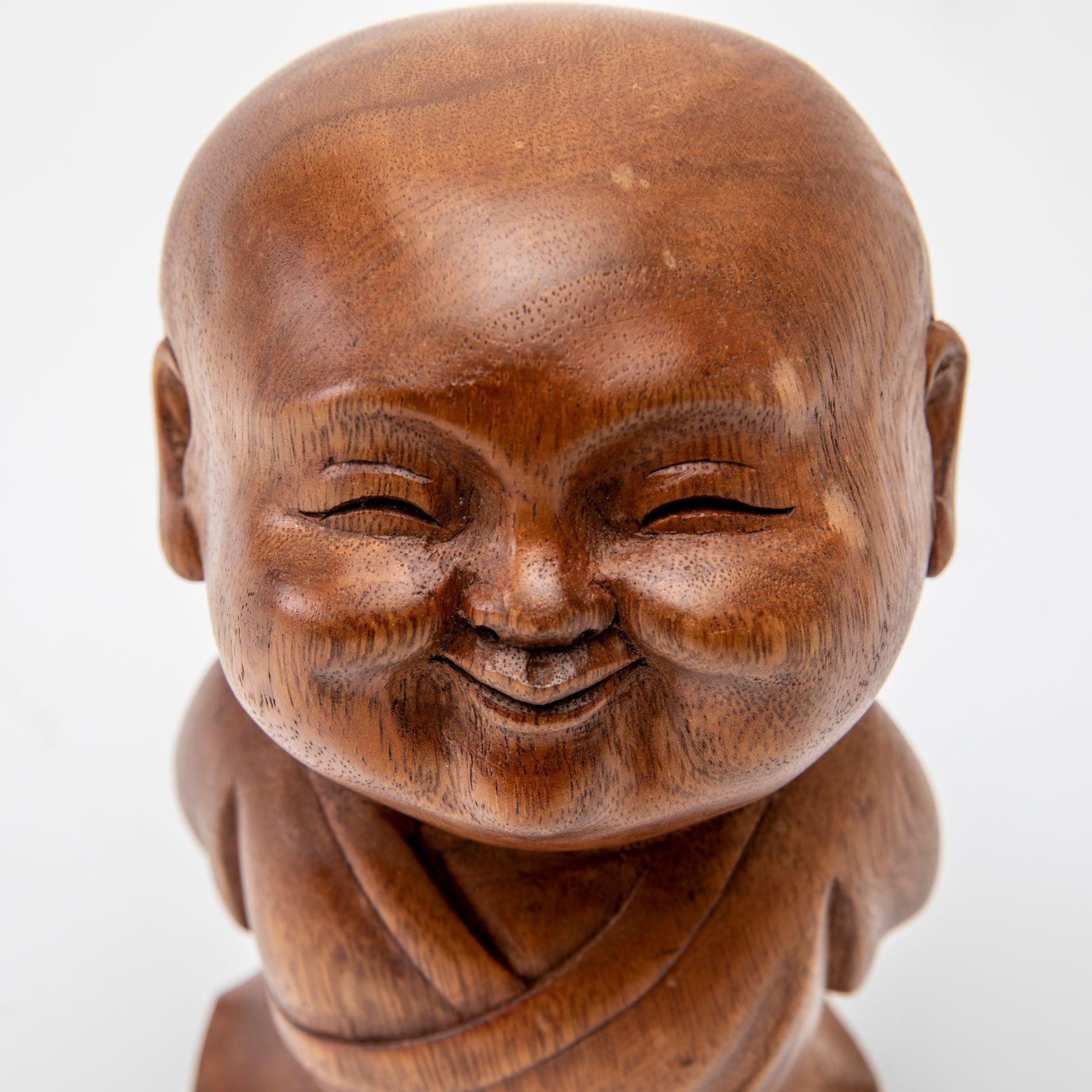Wooden Happy Monk Statue、mySite、topwebapps