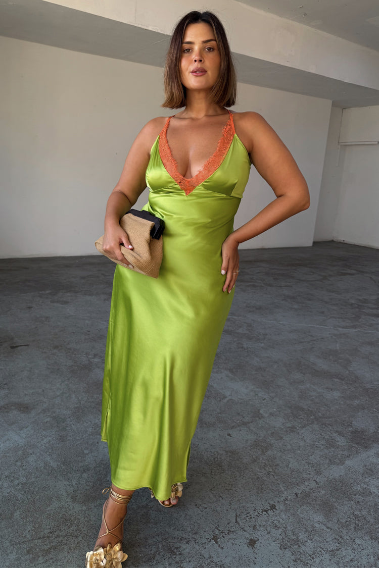 Lime and Coral Lily Dress、mySite、solidvoid