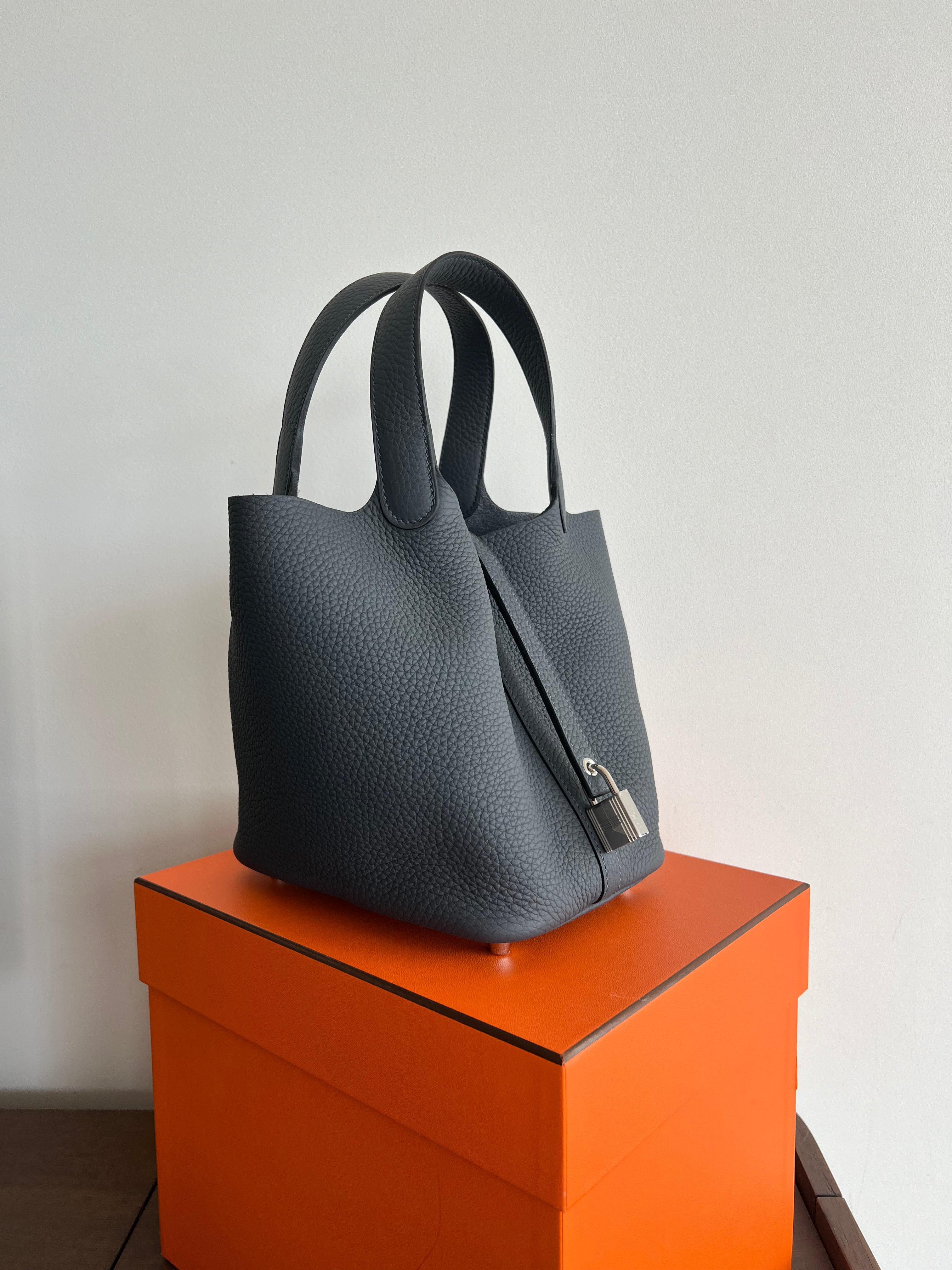 Hermès Picotin 18cm Gris Misty Clemence PHW、mySite、garminoutage.com