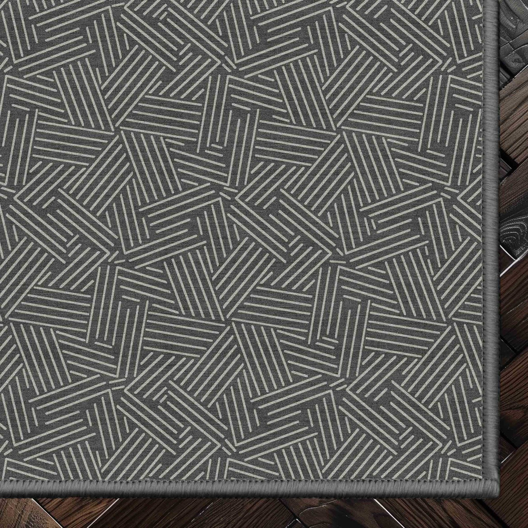 Sigrid Custom Rug - Monochrome Geometric, Low Pile, Easy Clean, Customizable for Your Space、mySite、gigharbornorthrealestate