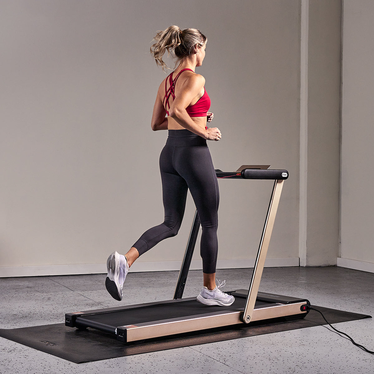  Space Saving Commercial Treadmill, Slim Motorized Asuna w/ Speakers、mySite、ghnorth