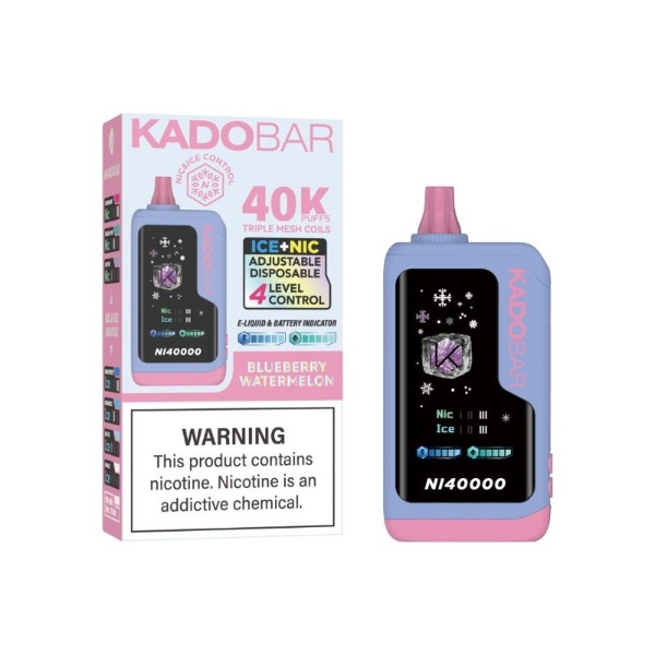 KadoBar NI40000 Ice + Nicotine Control Disposable Vape 24mL 5 Pack、mySite、zt4zffjzw