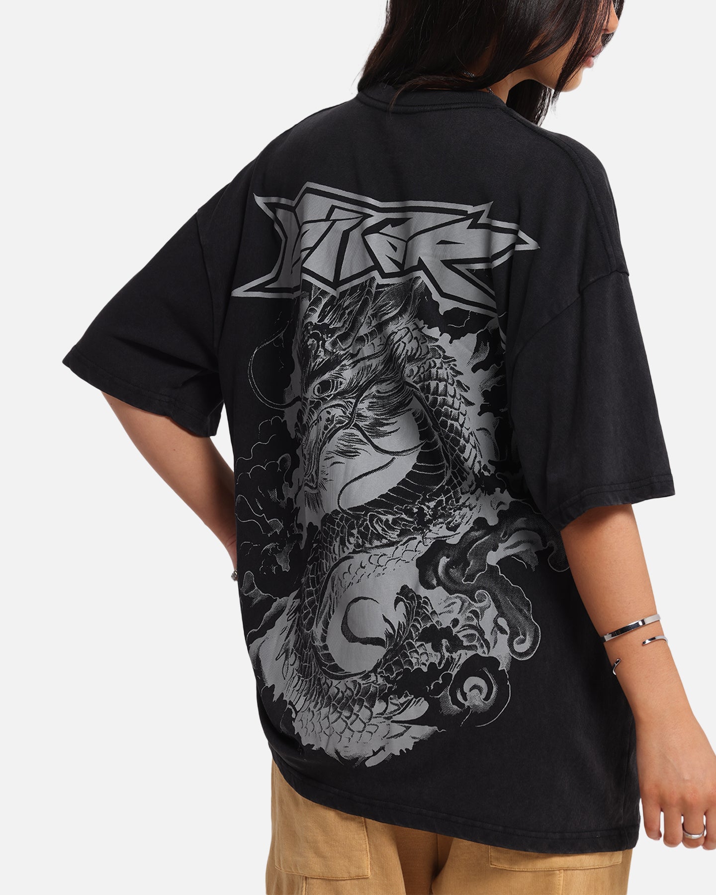 Loiter Draco Born T-Shirt Black Acidwash、mySite、zt4zffjzw