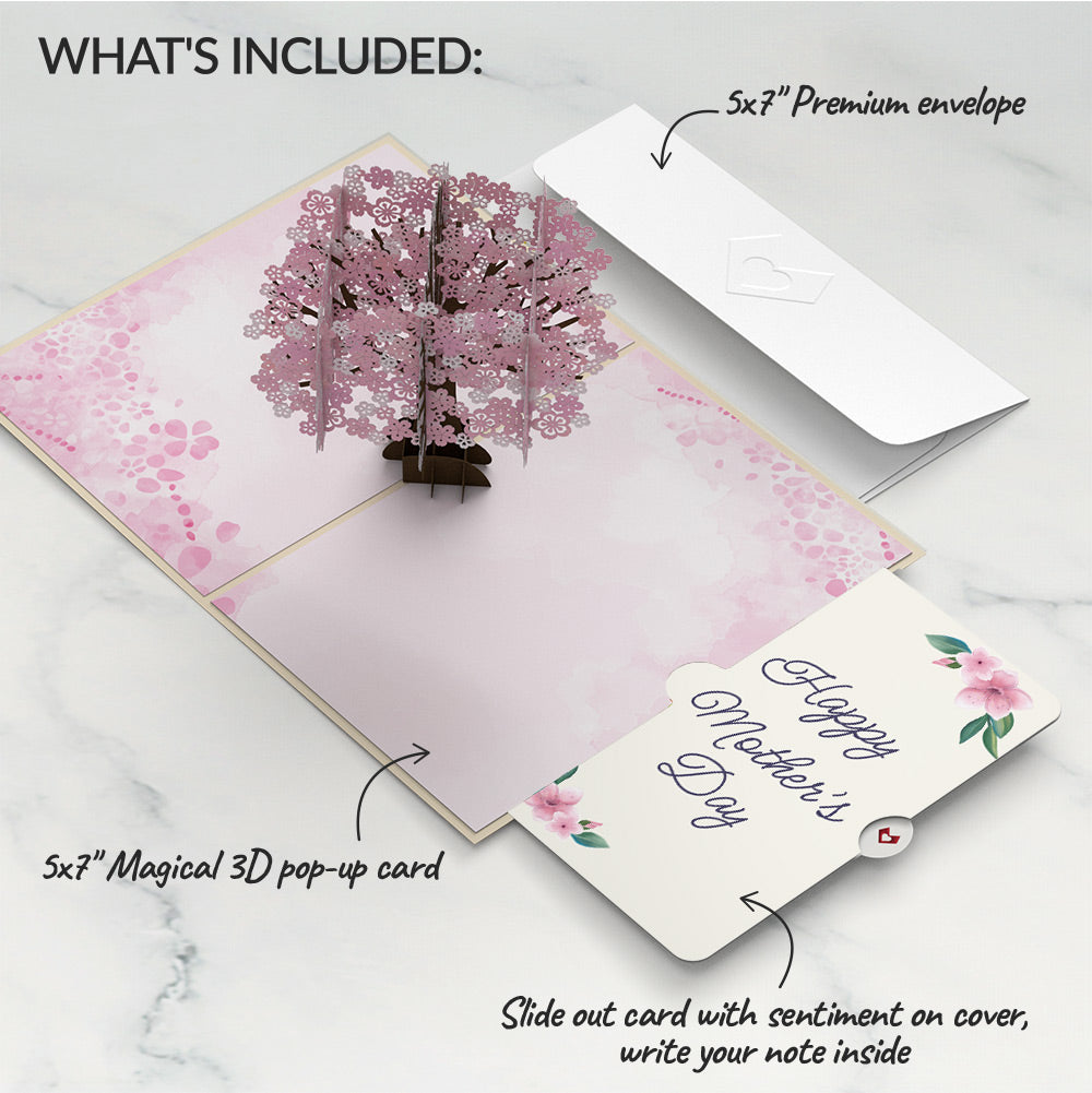 Cherry Blossom Mother's Day Pop-Up Card and Sentiment Set、mySite、solidvoid