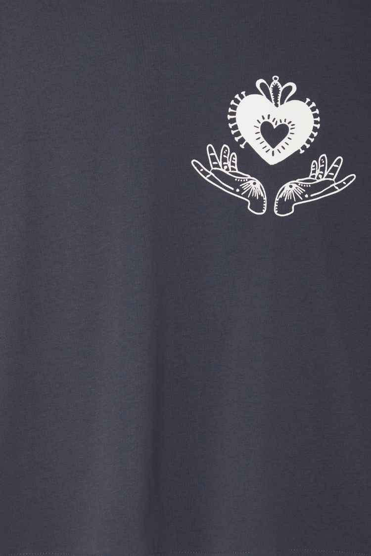 Charcoal Midnight Romance T-shirt、mySite、solidvoid